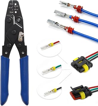 Weather Pack Crimper Automotive Wire Sealed Terminals Electrical pin Connectors Open Barrel Non-Insulated hand Crimping Tools plier AWG 24-14