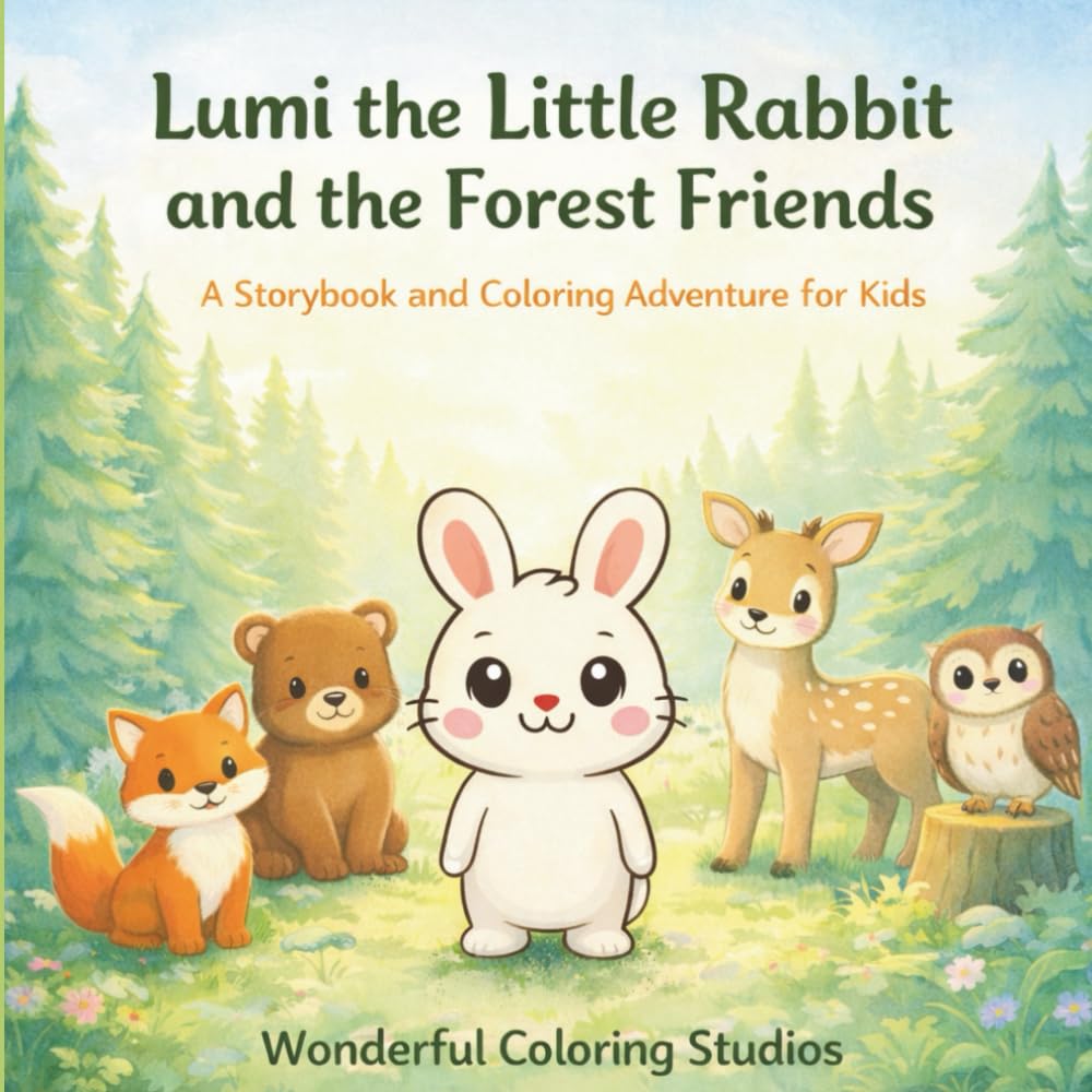 Lumi the Little Rabbit and the Forest Friends: A Storybook and Coloring Adventure (Forest Friends Adventures)