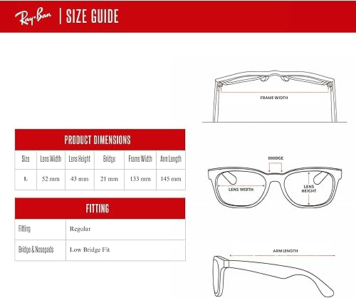 Miniatura 6 de Ray-Ban Mega Wayfarer RB0840SF - Lentes de sol cuadrados de puente bajo para hombres y mujeres + paquete con kit DIW