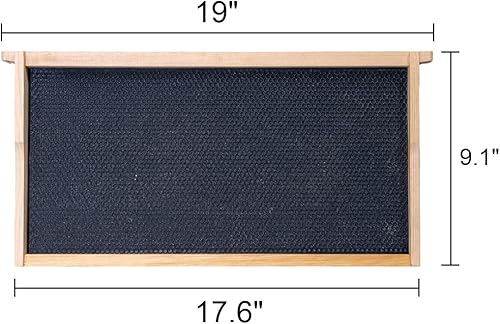 Miniatura 2 de Honey Lake Caja de abeja Langstoth de 8 marcos, con revestimiento de cera de abeja, con marcos y bases de plástico (sin montar)