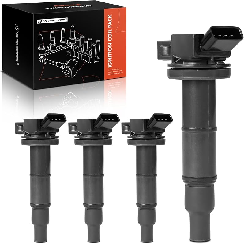 Bobinas de ignição A-Premium 4 pinos para Toyota, Scion e Pontiac – Conjunto com 4 unidades