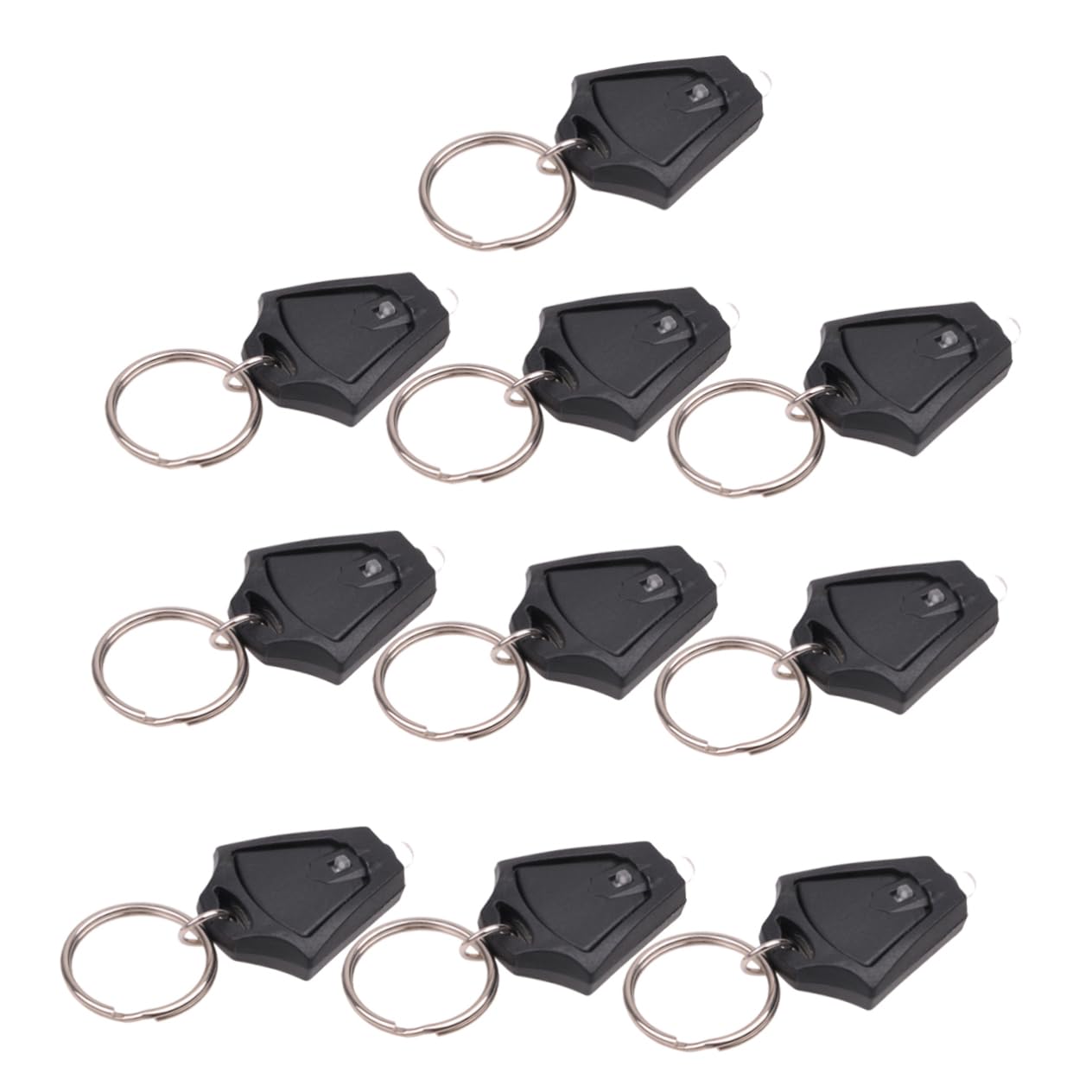 IWOWHERO Led Light Keychain 10pcs Set Metal Plastic Small Durable Ideal for Emergency Dog Walking Outdoor Activities