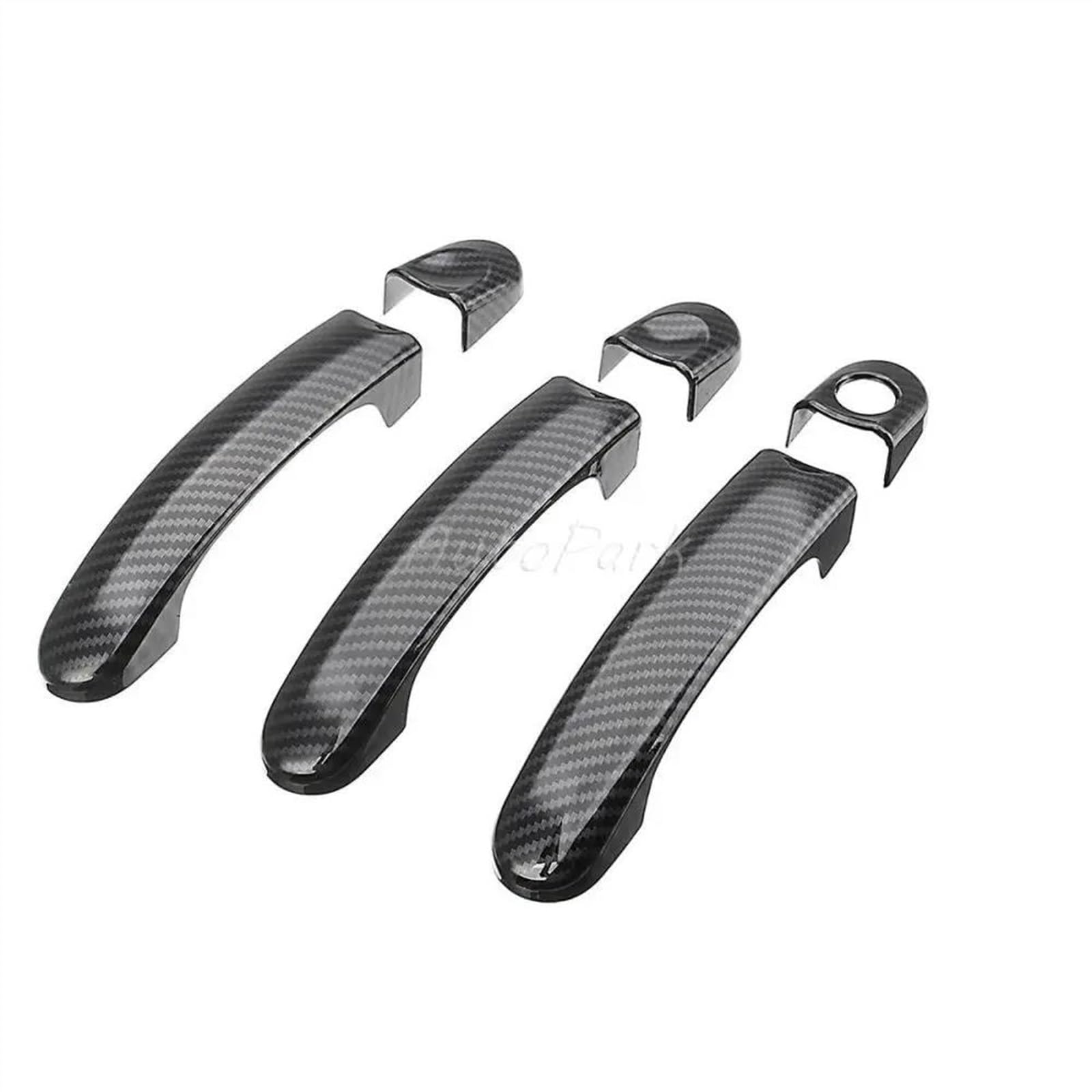 KJHOPY 6Pcs Carbon Fiber Door Handle Cover Set for Transporter T5 T6 for Caddy 2003-2015 Outer Ilm Accessories Exterior Door Handle