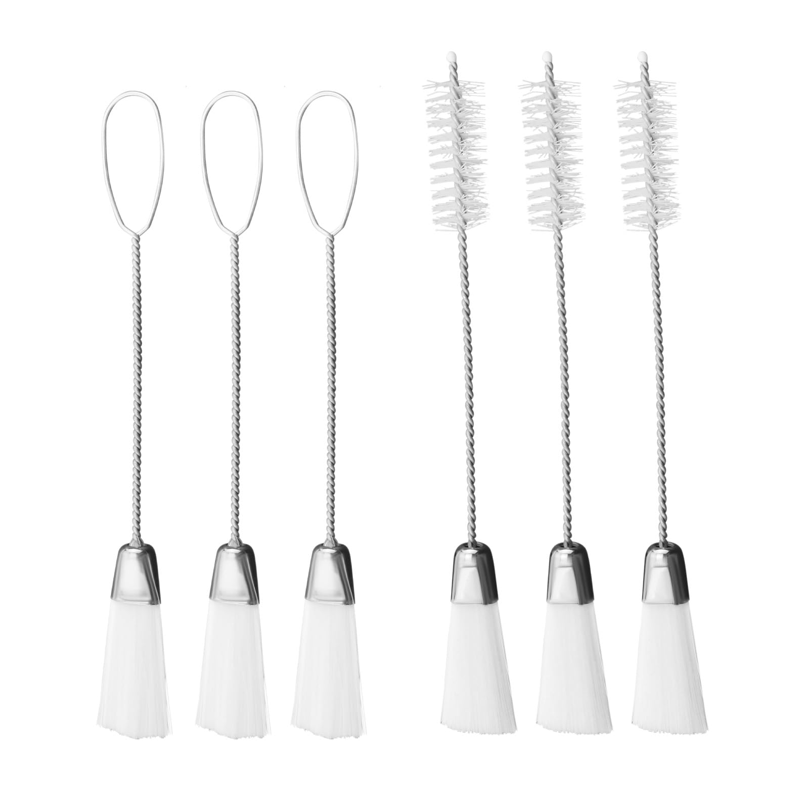 Lt Easiyl White 6Pcs Sewing Machine Cleaning Brush Dual End Nylon Brush Multi Functional Cleaning Brush Lint Brush Cleaning Tools Set