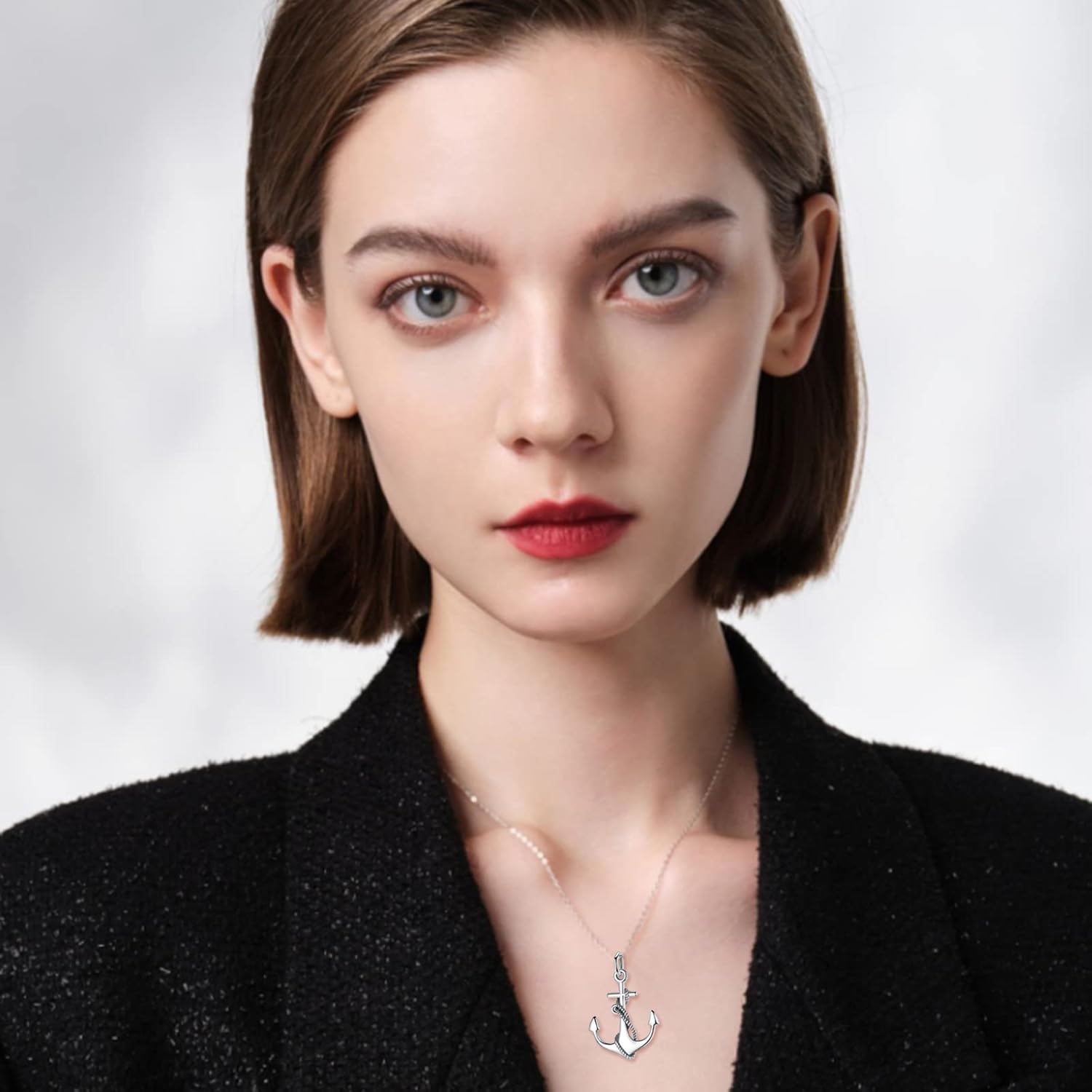 LUHE Anchor Necklace Sterling Silver Sailing Pendant Jewelry Sailor Gifts for Women - Image 5