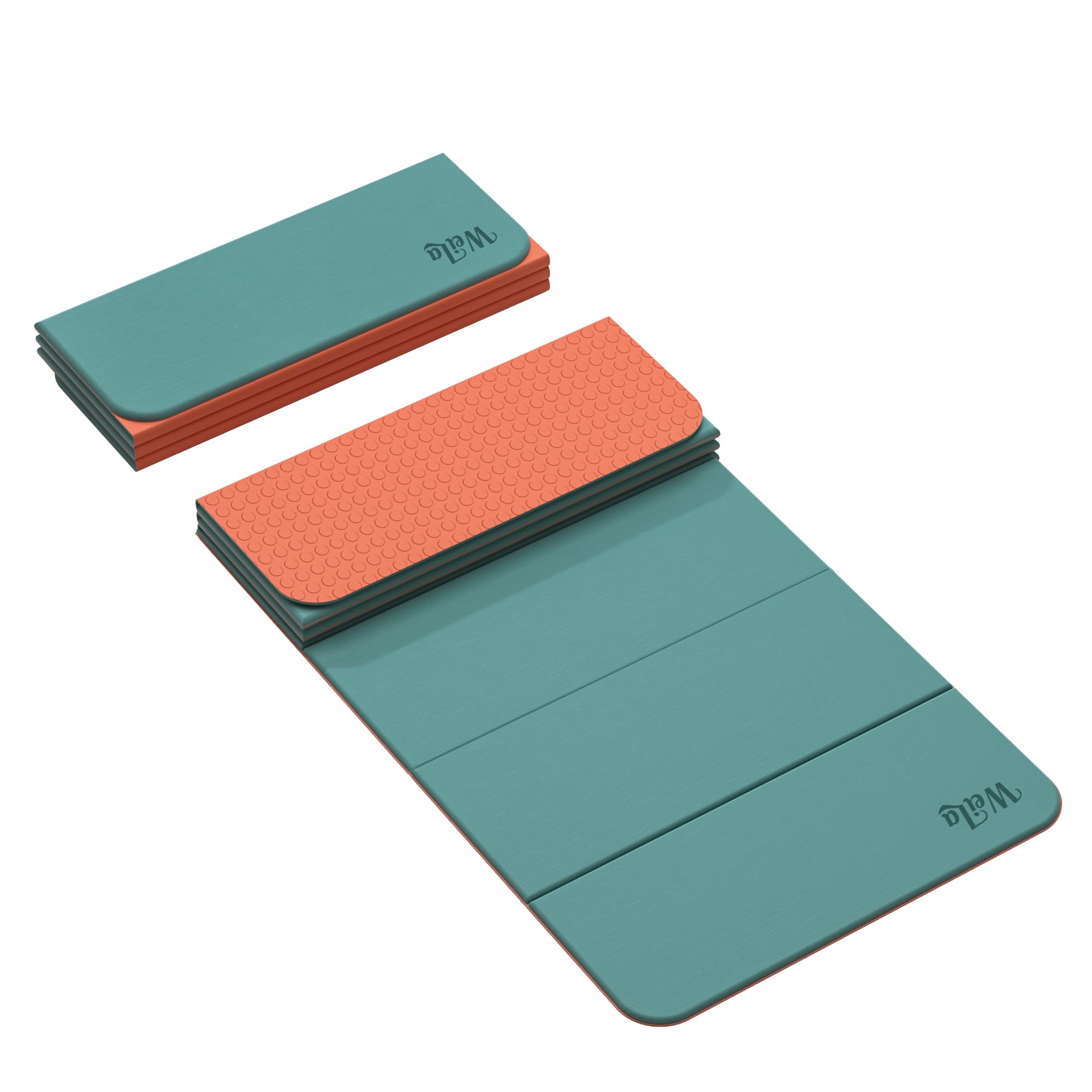 Foldable Yoga Excercise Mat 71L x 24W Odourless Light Weight POE Mat For Home Fitness and Gym Workouts
