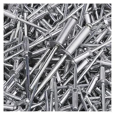 Black Pop Rivets,Blind Rivets,20-40pcs Aluminum Large Flange Hollow Blind Rivets Large Cap Leaf Self-plugging Rivet Decoration (Size : 40Pcs (M3.2 White), Color : 8mm)(Size:6.4mm)