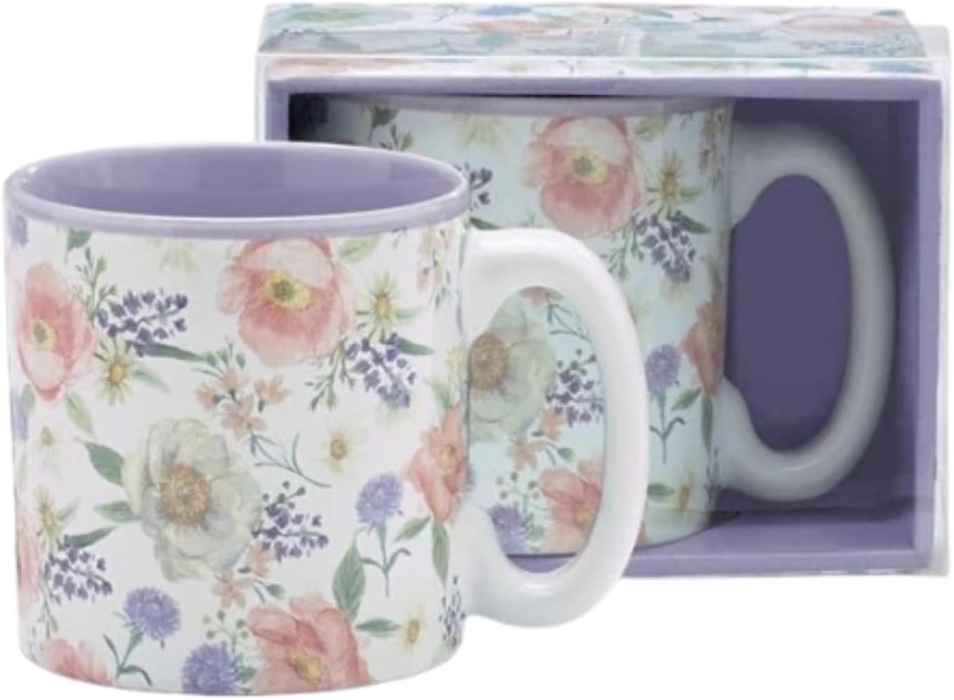 burton+BURTON Mug Meadow Reverie Spring Floral, 13-Ounce, Ceramic, Multicolor