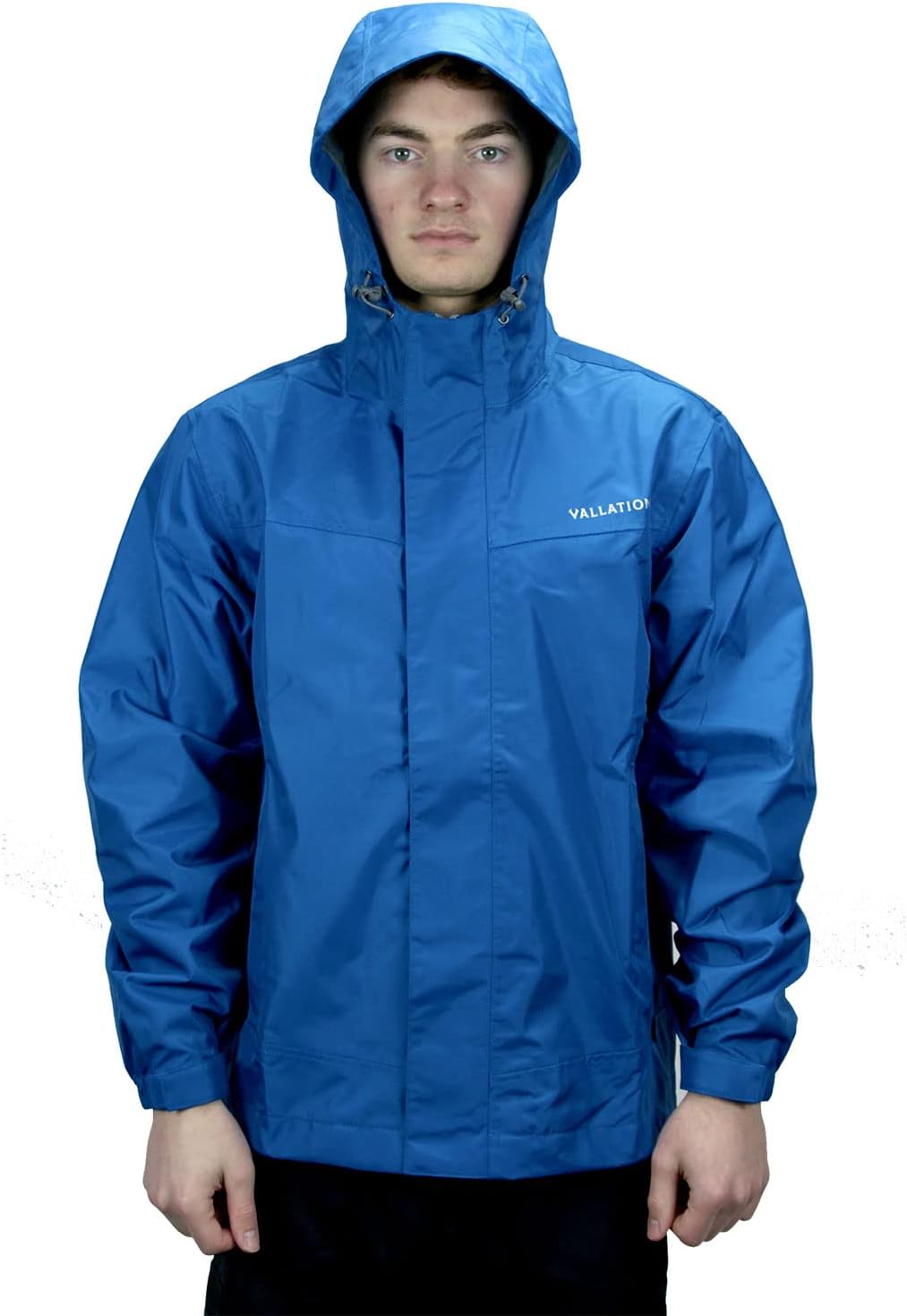 Men's Dark Rain Jacket - Cobalt Blue, X-Large