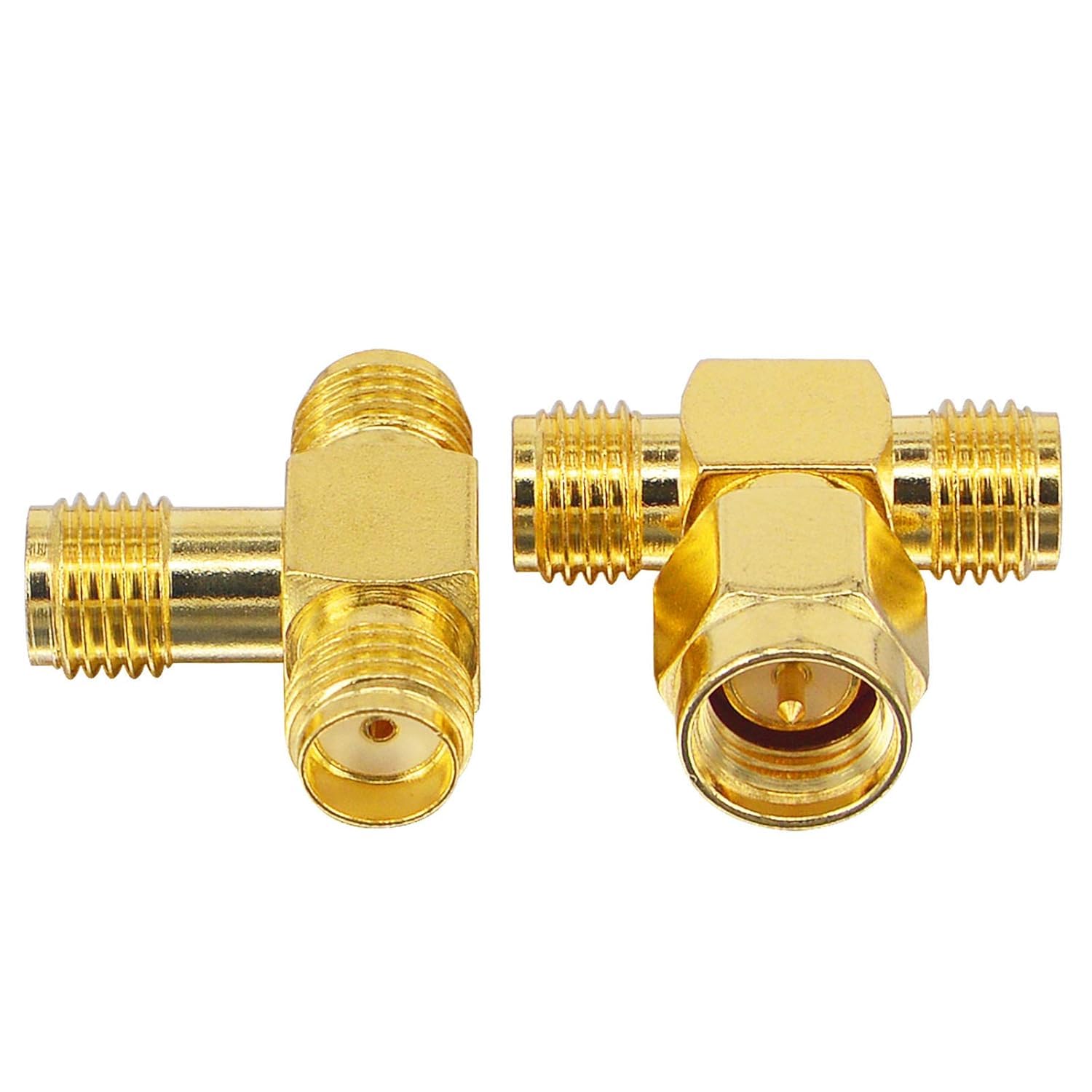 XpertTech SMA Connectors Kit 2 Type SMA Adapter Splitter 3-Way SMA Male to Dual Female + SMA Dual Female Splitter Antenna RF Adapter Converter Jointer for FPV Antennas Radio IP Camer-image-30