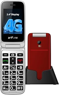 G3 Pro Red - 4G LTE Flip Phone for Seniors丨Unlcoked Flip Phone with SOS Button丨Loud Speaker丨Camera丨Talking Clock丨Photo Speed Dial丨 Hands-free丨Dumb Phone丨Charging Dock丨Extended Battery Life