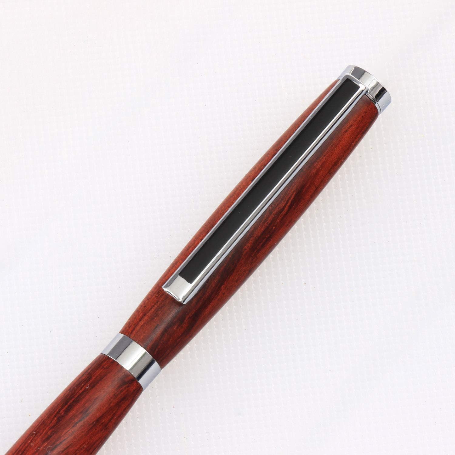 Legacy Woodturning, Slimline Pen Kit - Chrome with Black Striped Clip, 10 Pack