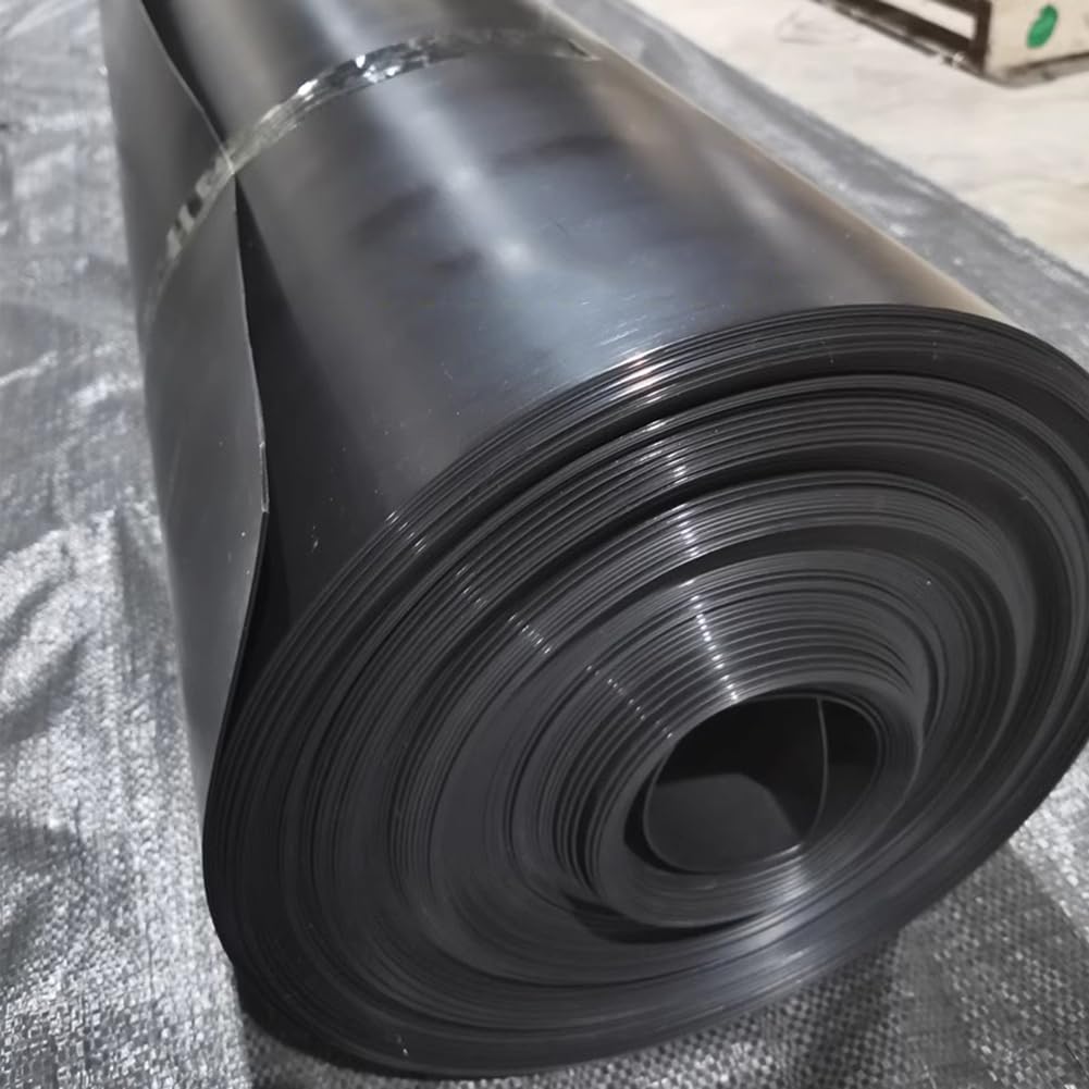 Folia do stawu, folia HDPE o grubości 0,4 mm do stawów i wodospadów, odporna na promieniowanie UV i warunki atmosferyczne, trwała czarna wodoodporna membrana, 300 x 400 cm (118 x 158 kurczaków