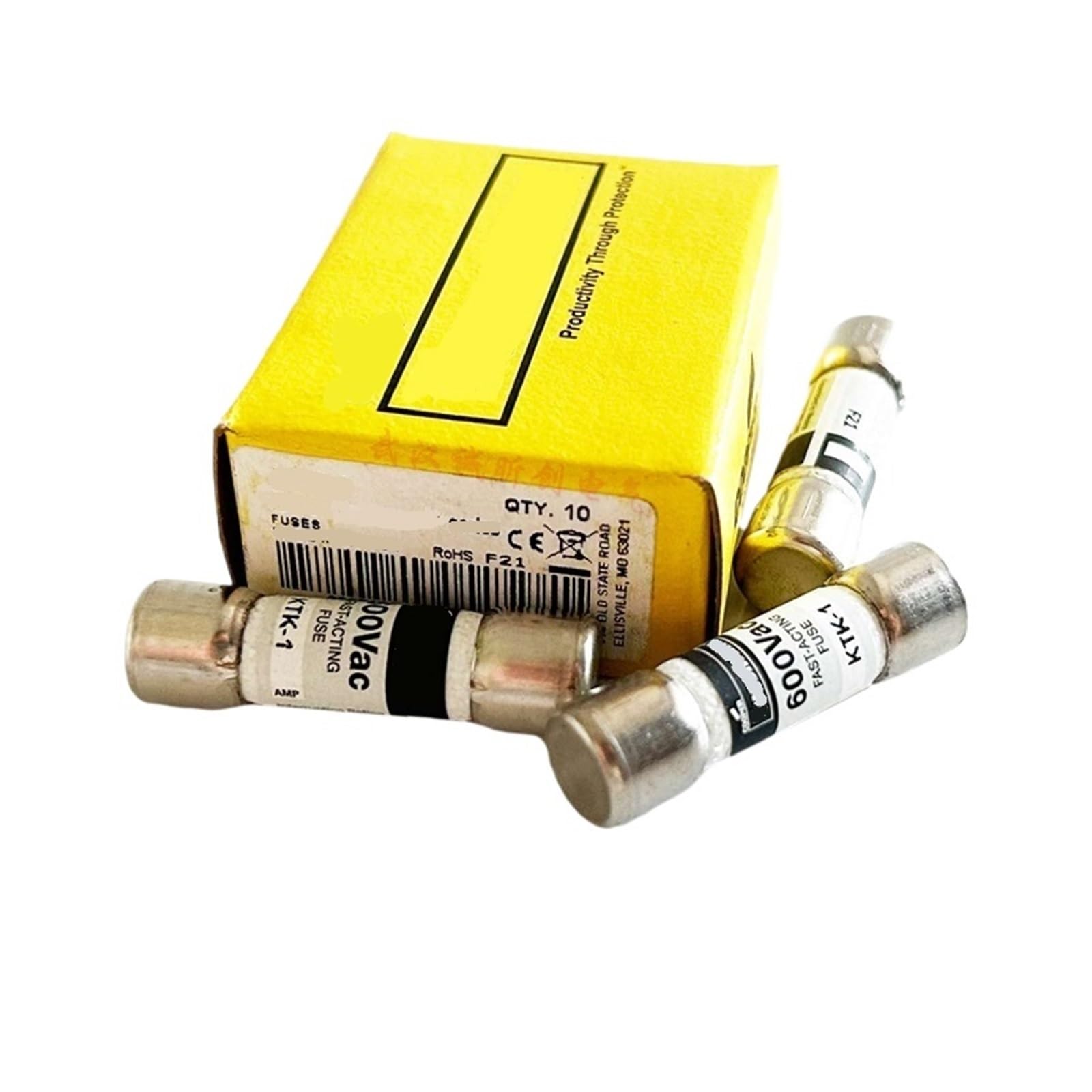 Fusibles KTK 3A haute tension 600V à forte capacité de coupure pour armoire