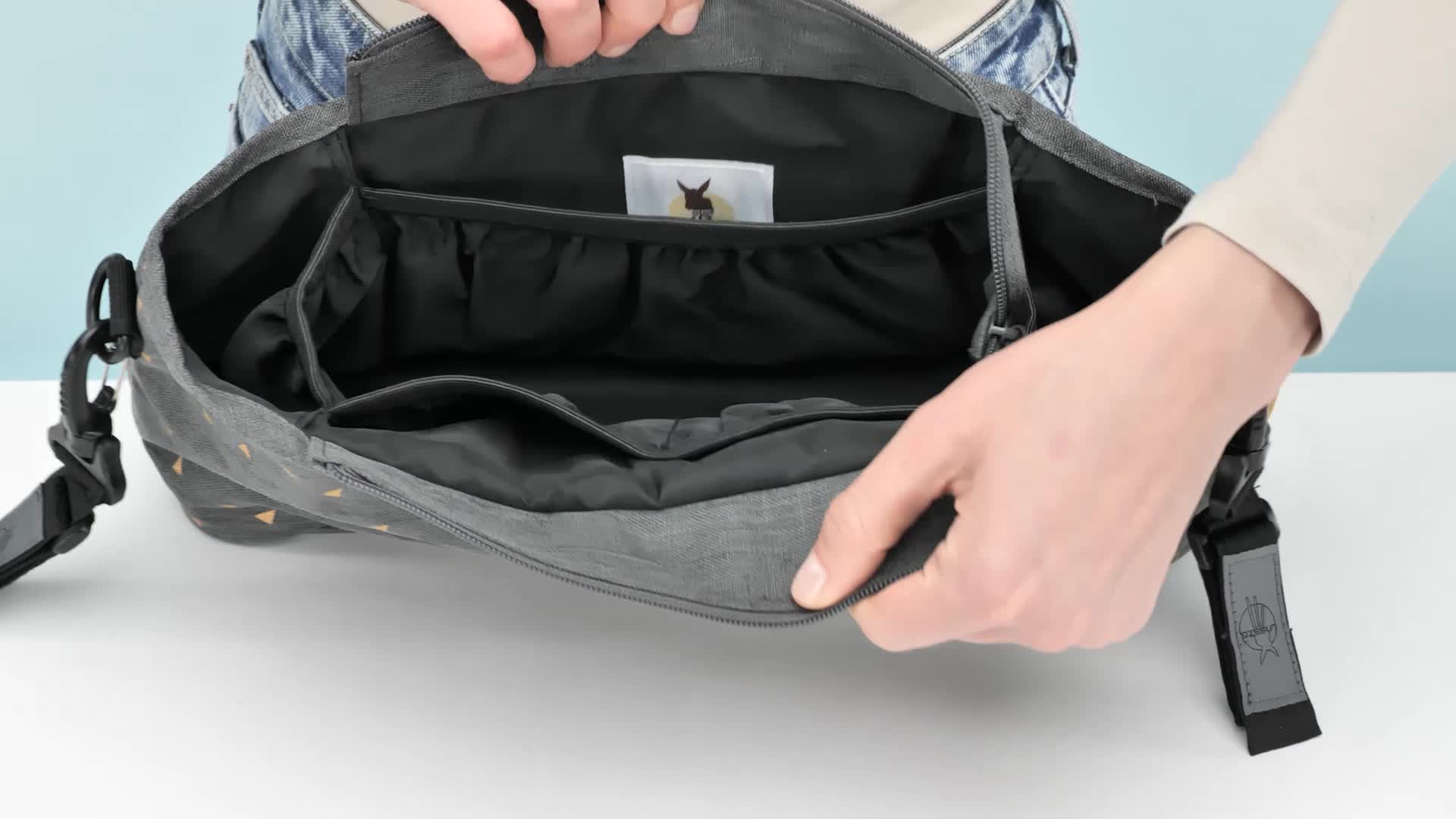 Organizador De Carricoche Organizador Cochecito Bebé Lässig - Bolsa Con Ganchos | Compartimentos Accesorios | Blobs Forest Bolsos Para Carricoche Bebe