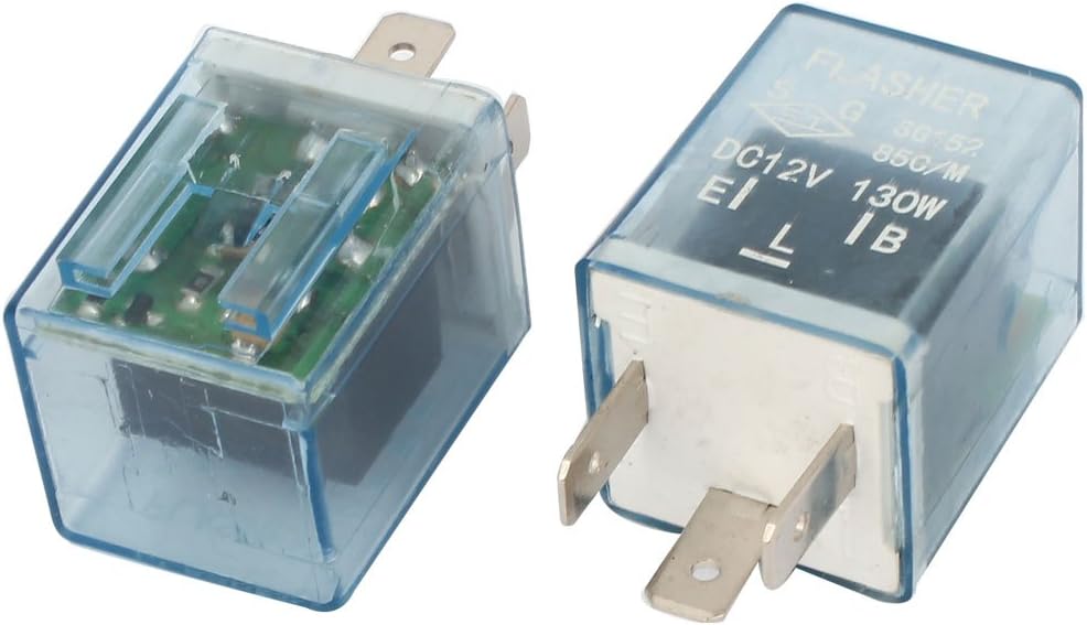 2 Pcs DC 24V 130 Electronic LED Light Clear Flasher Relay