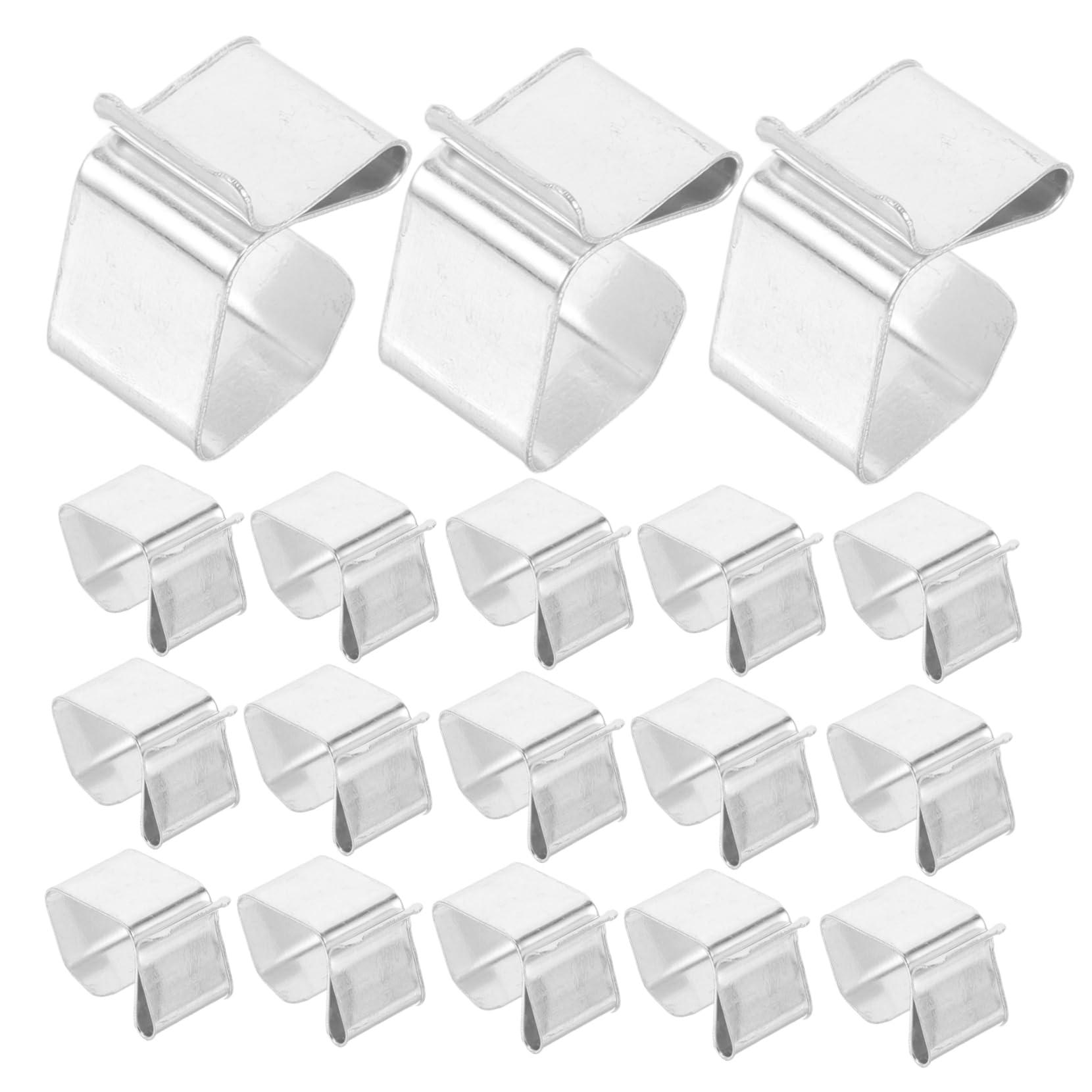 VILLCASE 50pcs Gutter Hooks for Christmas Lights Heavy Duty Metal Roof Clips for Outdoor Seasonal Lighting Weather-Resistant String Light Hangers for Yards Gardens and Patios