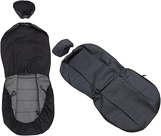 VICASKY 9Pcs Capa De Assento Do Motorista Capas De Assento Pretas Capas De Assento Universais Para Bebês Protetor De Cinto Automotivo Protetor De Guarda De Carro Pu Preto Assento De Carro