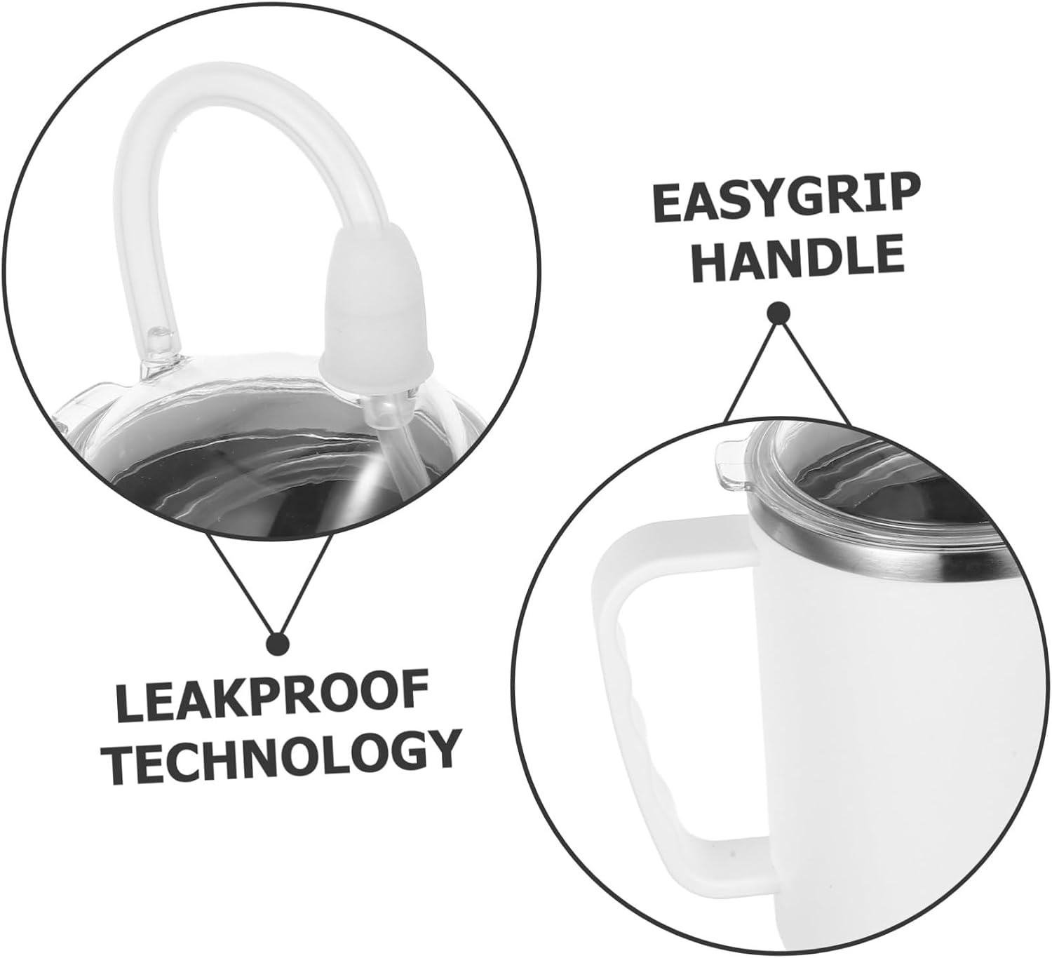 VALICLUD Adult Feeding Cup with Straw and Handle Anti-leak No Spill Sippy Cup for Elderly and Disabled Adults Design for Safe Drinking and Convalescent Care