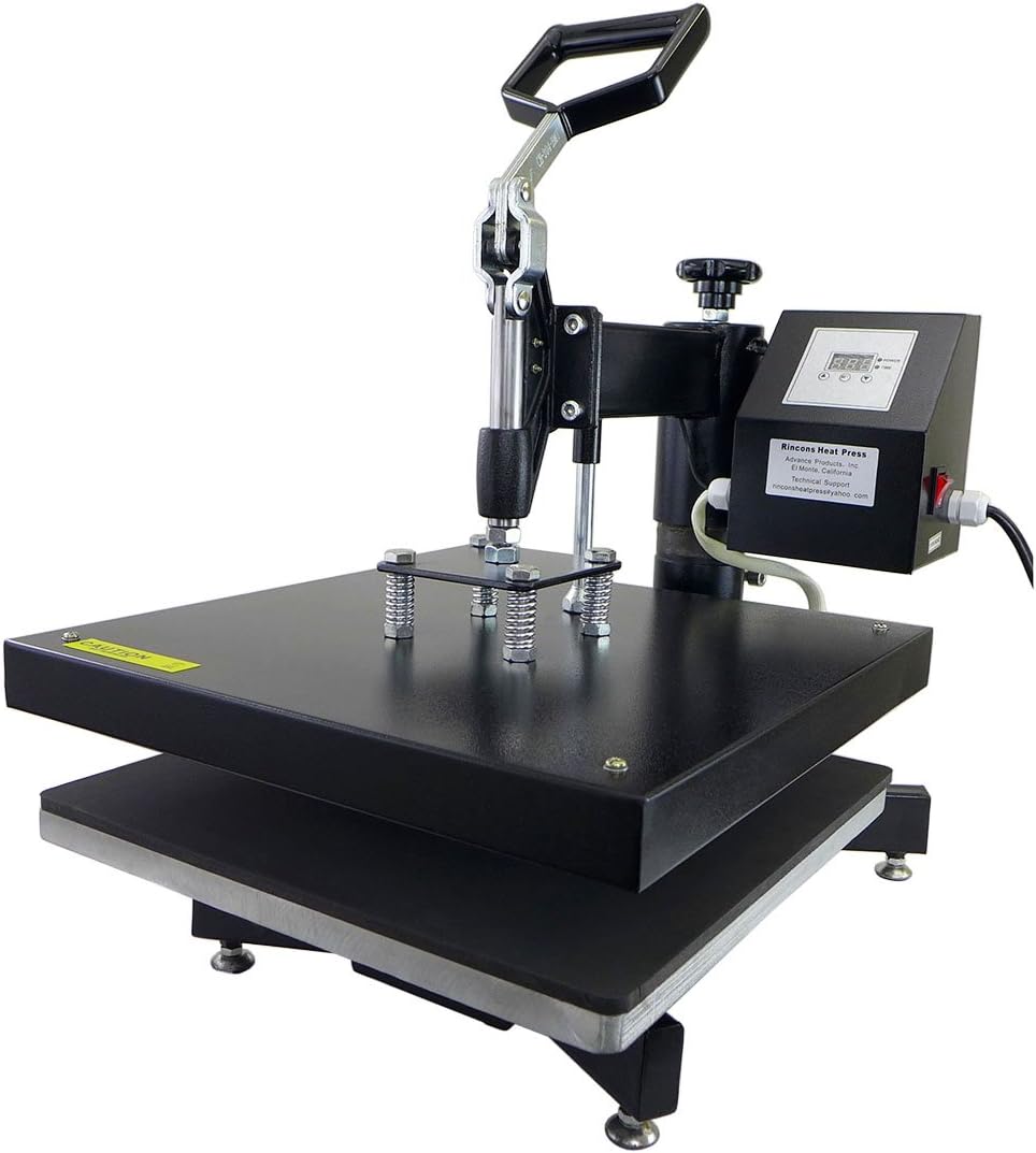 Rincons 15" X 15" Swing Away Arm Heat Press Machine - Sublimation Vinyl T-Shirt Rhinestone Transfer
