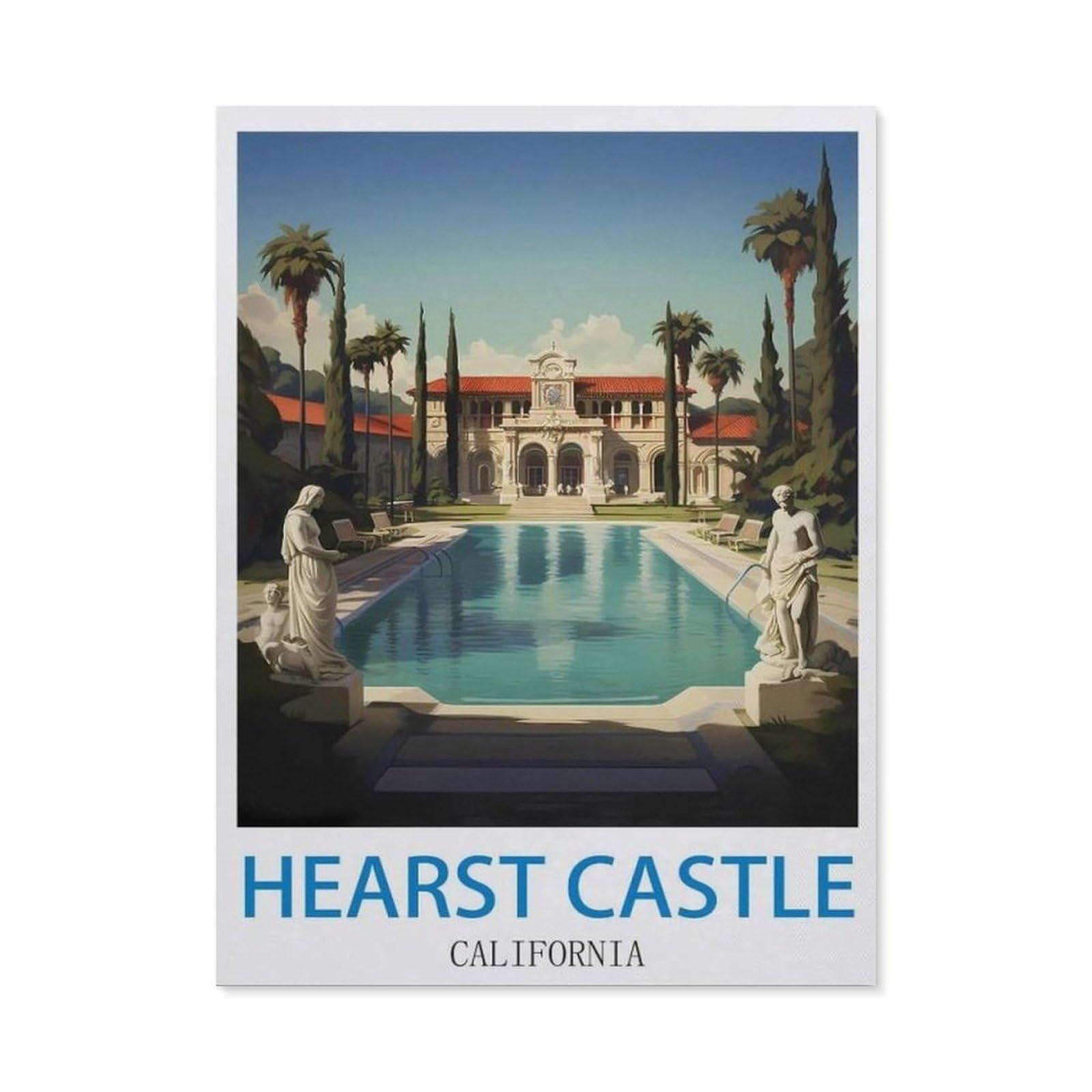 BEAYODKP Full Diamond 5D DIY Diamond Painting，Hearst Castle California