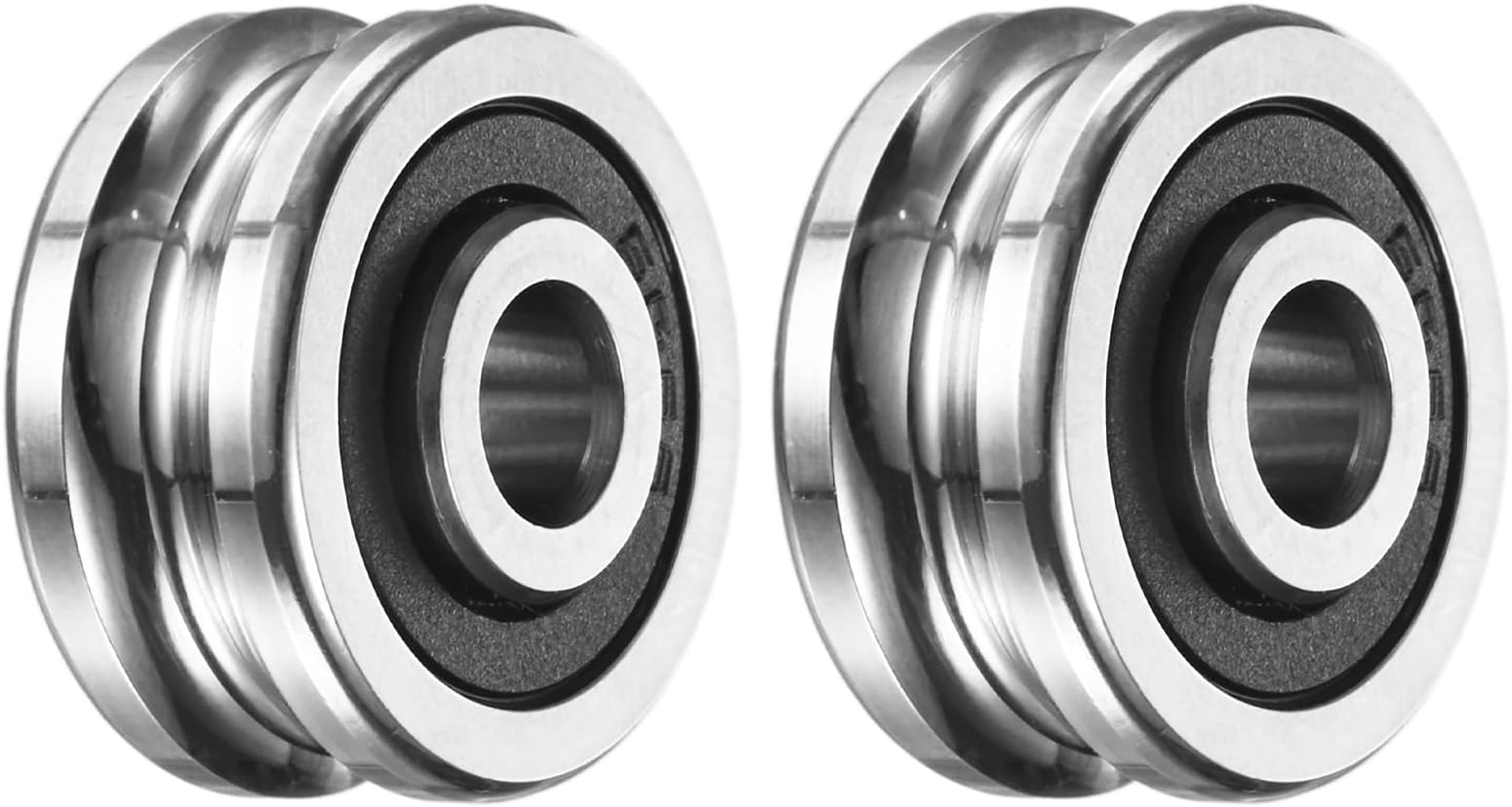 sourcing map 2Pcs SG66-2RS-10 Deep U Groove Ball Track Guide Bearing 6mm x 22mm x 10mm Double Sealed Pre-Lubricated GCr15 High Carbon Chrome Bearings for Dual-Axis Guide Rails (ABEC5)