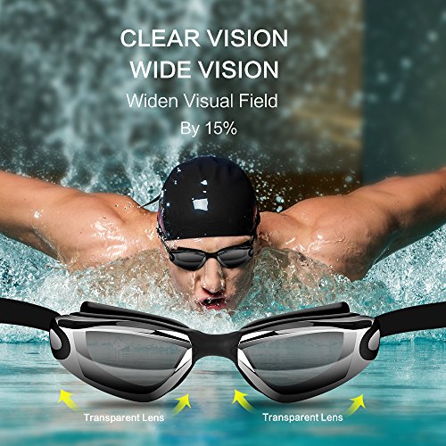 Hurdilen Swim Goggles Swimming Goggles No Leaking With Nose Clip, Earplugs And Case #TOP6