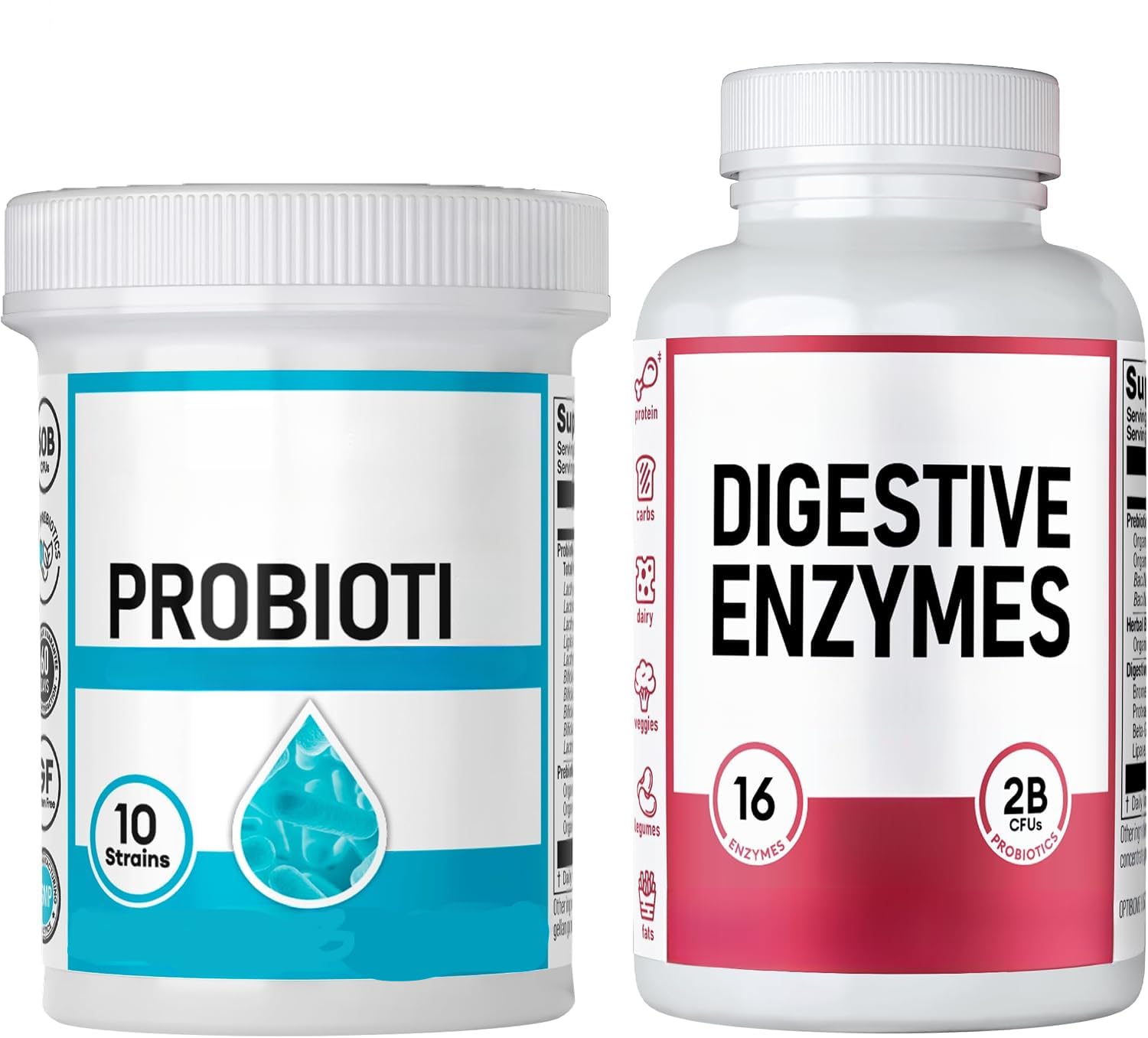 Kit per l’equilibrio intestinale, con probiotici ed enzimi digestivi