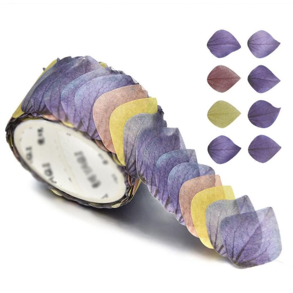 Creative Flower Petal Washi Tape, Masking Stickers S,Journal, Scrapbooking Bottle