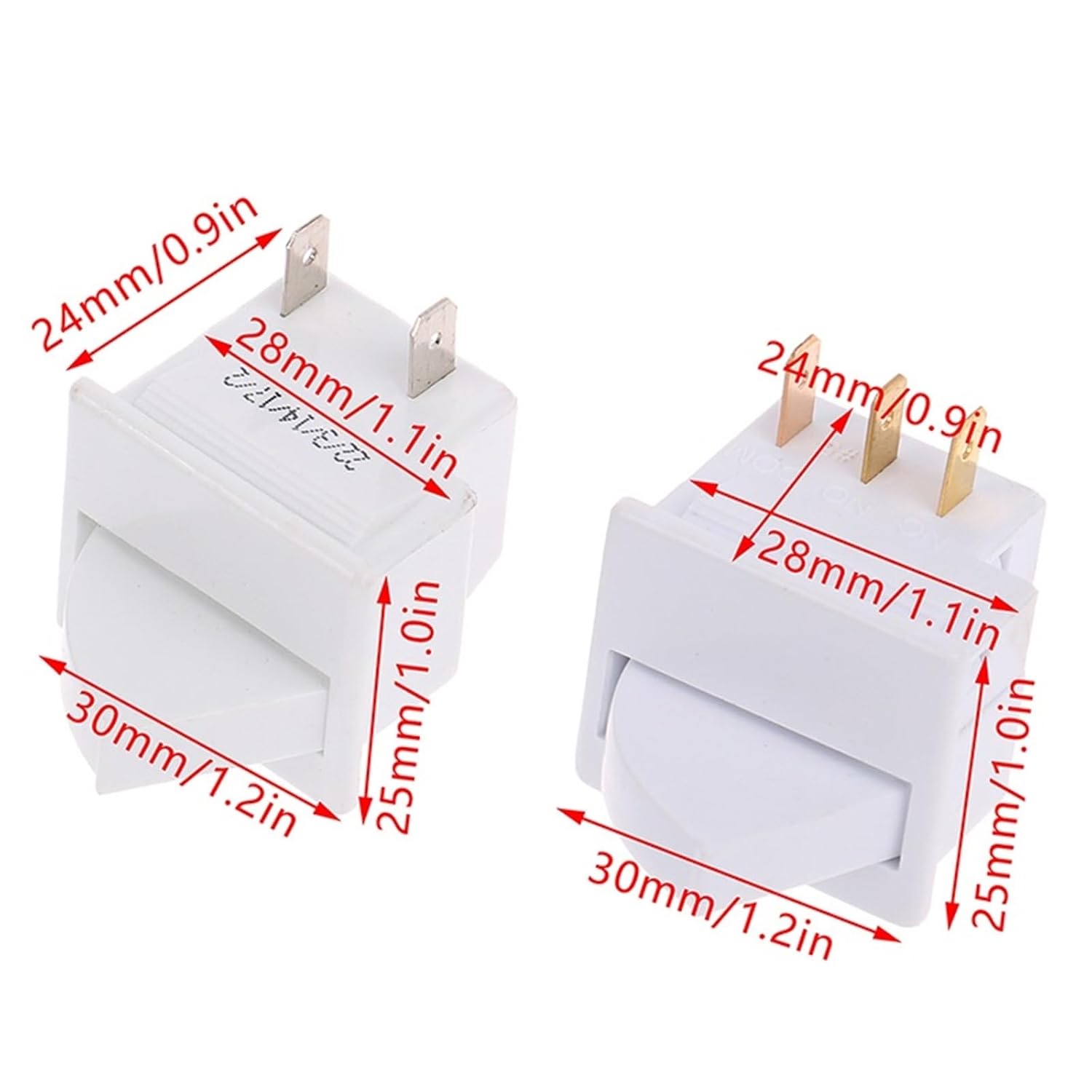 3Pin Refrigerator Door Lamp Light Switch ，Compatible for Panasonic ，Compatible for Haier， Freezer Parts AC 5A 250V Universal Fridge Household Accessories(2pin)
