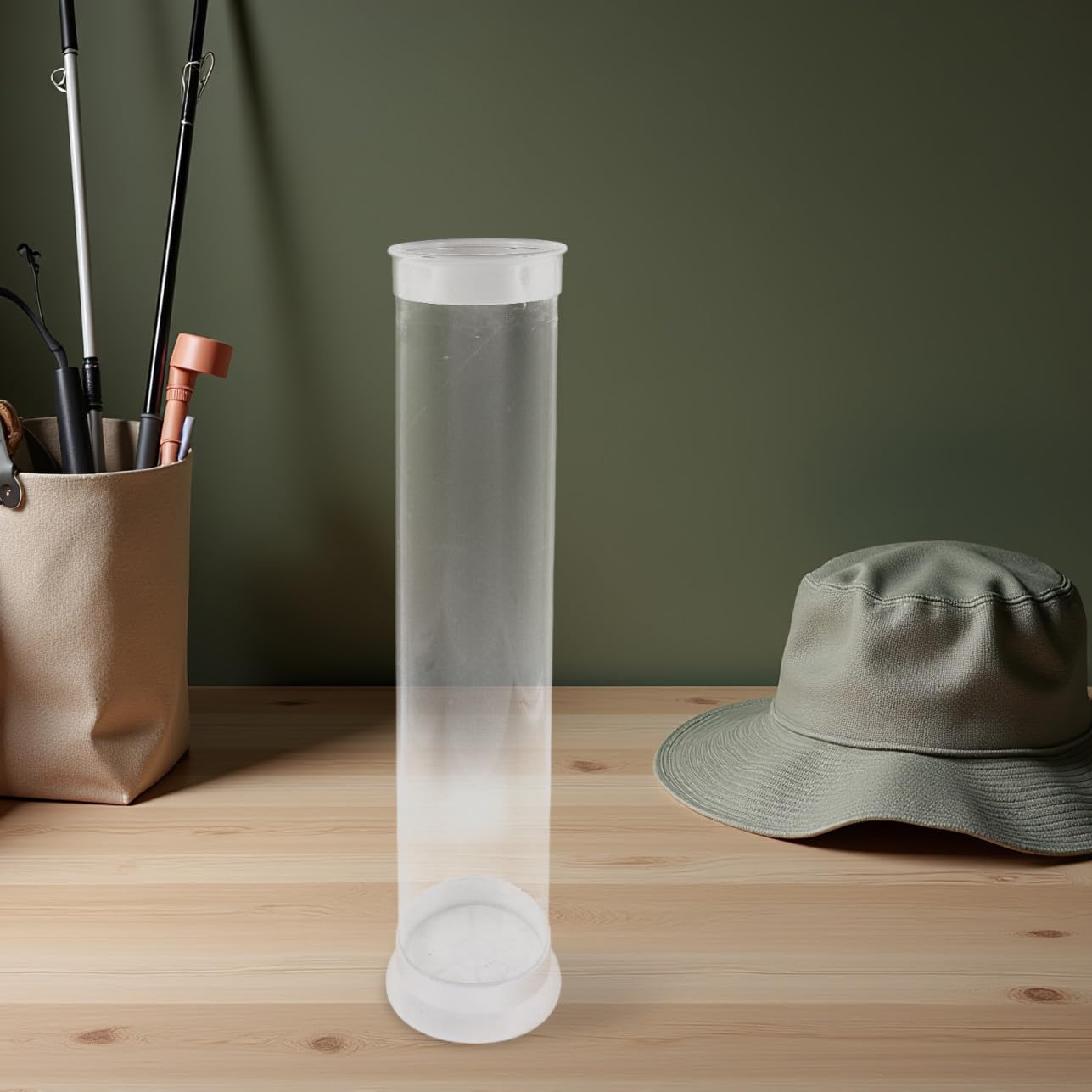 Tubo de Ajuste PVC Transparente 5x20 Pulgadas para Flotador de Pesca