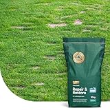MRS Rasensamen Reparaturrasen Premium – 10 kg für 500 m² – Schnell keimender Rasensamen zum Nachsäen kahler Stellen – Keimt bereits bei 6 °C – Mit Hydroboost-Beschichtung