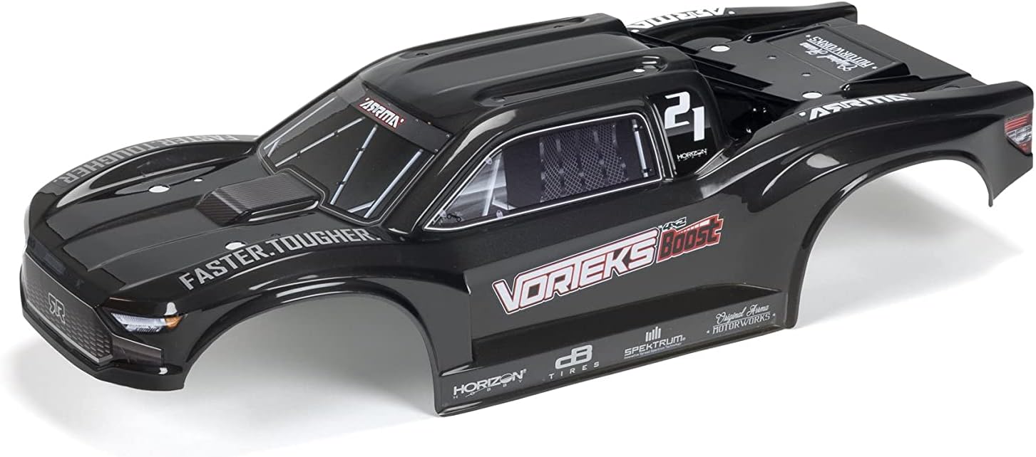ARRMA 1/10 VORTEKS 4X2 Painted Decaled Trimmed Body Gunmetal, ARA402348