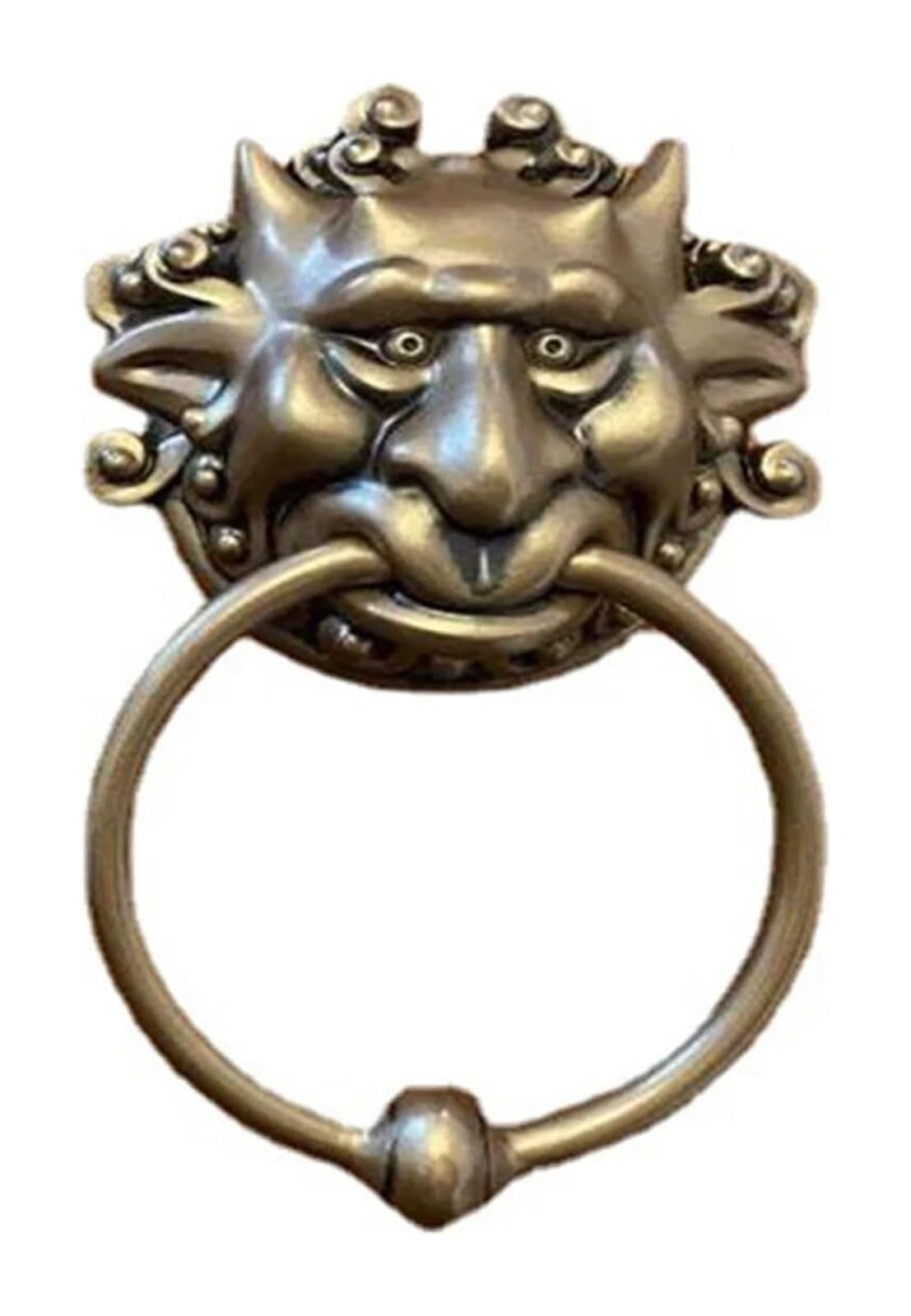 Vintage-Style Door knockers, Resin Dragon Knocker Hanging Mouth Gate Handle Ring Front Door