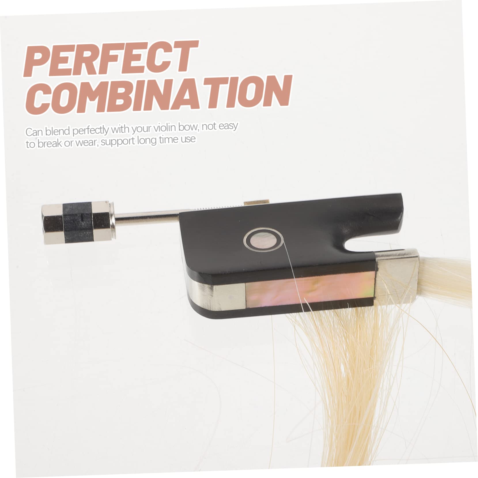 ifundom Natural Violin Bow Hair Di Cavallo Per Sostituzione Accessorio Premium Per Violino e Violoncello Con Ottime Qualità Di Grip e Resistenza