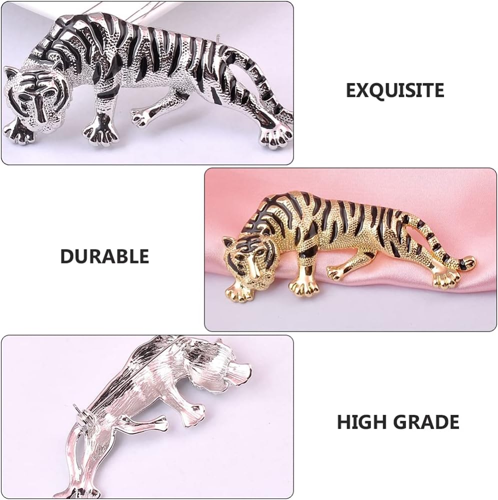 ABOOFAN 2PCS Tiger Brooch Pin Wildlife Brooch Animal Breastpin Badge Jewelry for Men Women 2022 New Year Gifts : Clothing, Shoes & Jewelry
