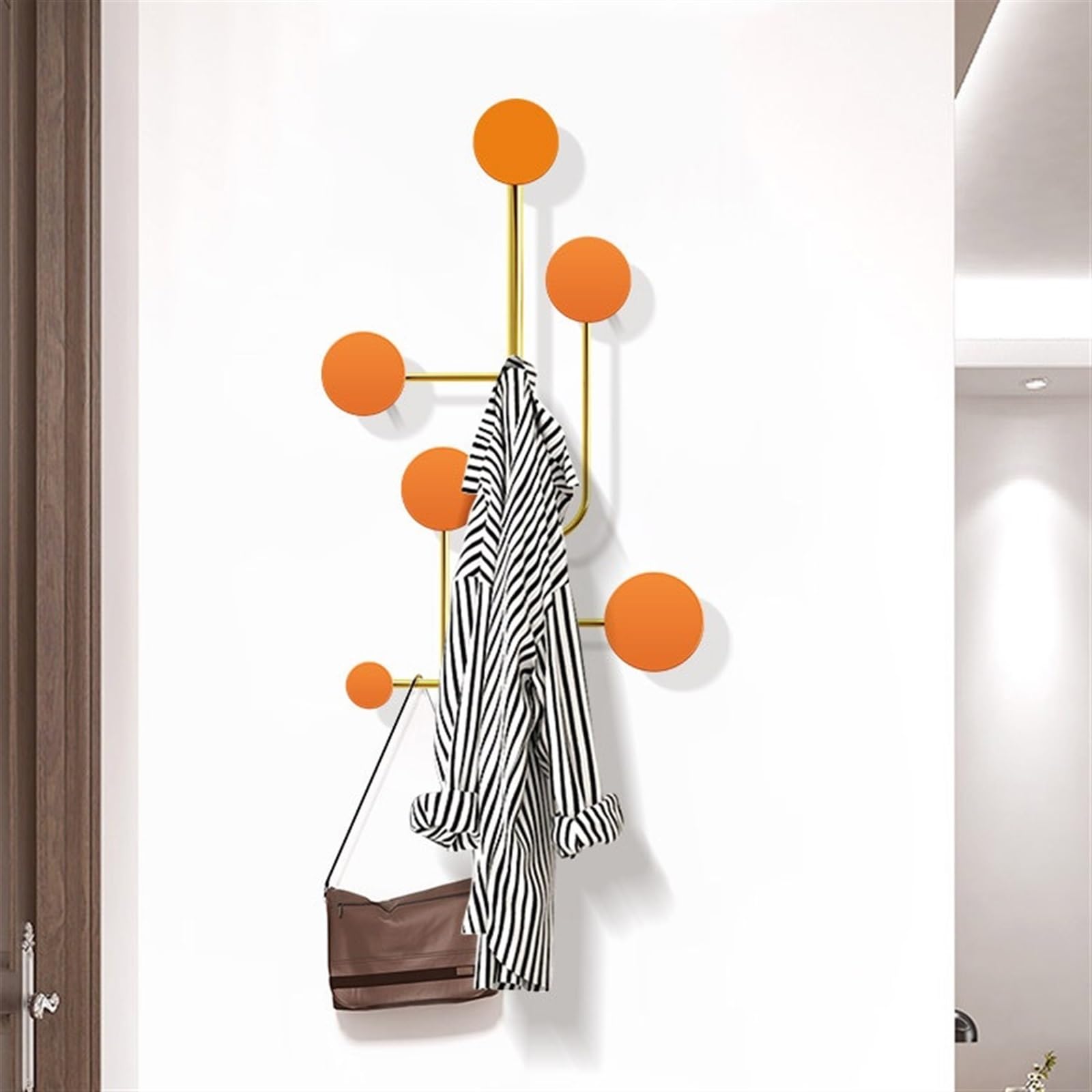 Cintre Porte-manteau, Portemanteau mural, Porte-manteau à suspendre dans l'entrée, Porte-manteau en métal, Porte-manteau décoratif créatif pour manteau, sac, serviette, chapeau