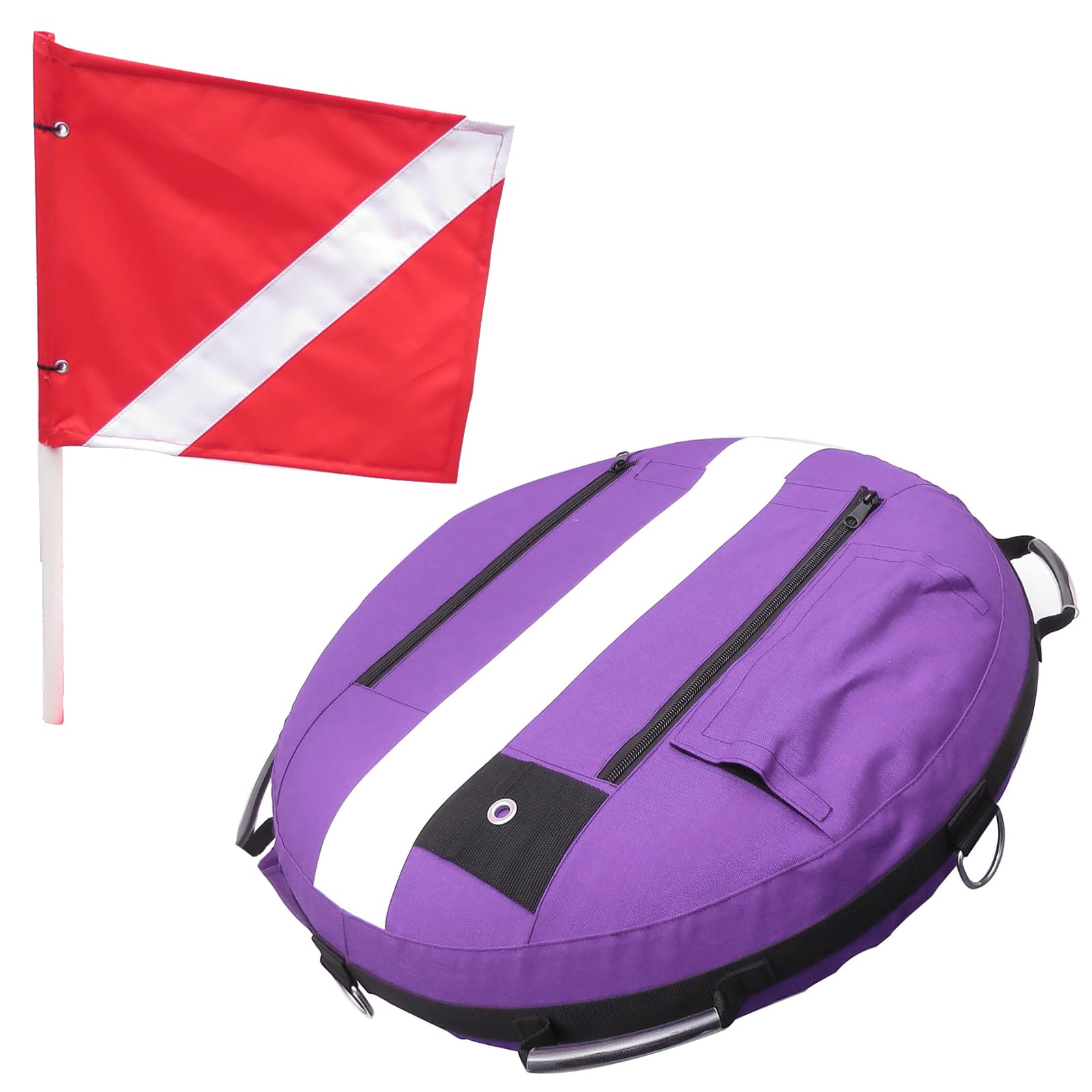 Lot de 3 bouées de plongée gonflables haute visibilité pour entraînement et surfaçage