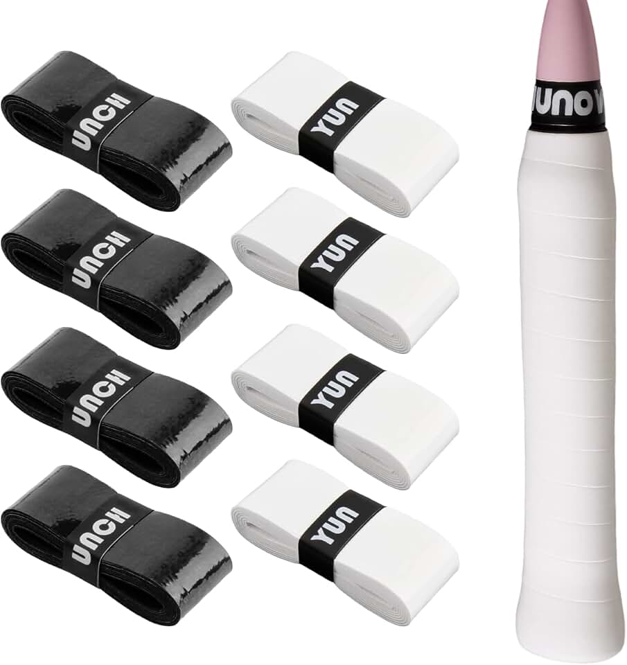 8 Unidades Overgrip Tenis, Grip Raqueta Tenis Antideslizante, Overgrip Padel Antisudor, Cinta Raqueta Tenis y Grip Pala Padel, Grips Padel para Raquetas de Tenis, Bádminton y Más