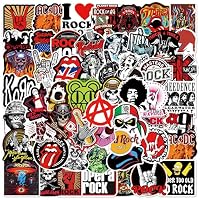 Paquete de 104 calcomanías de banda de rock, metal pesado,