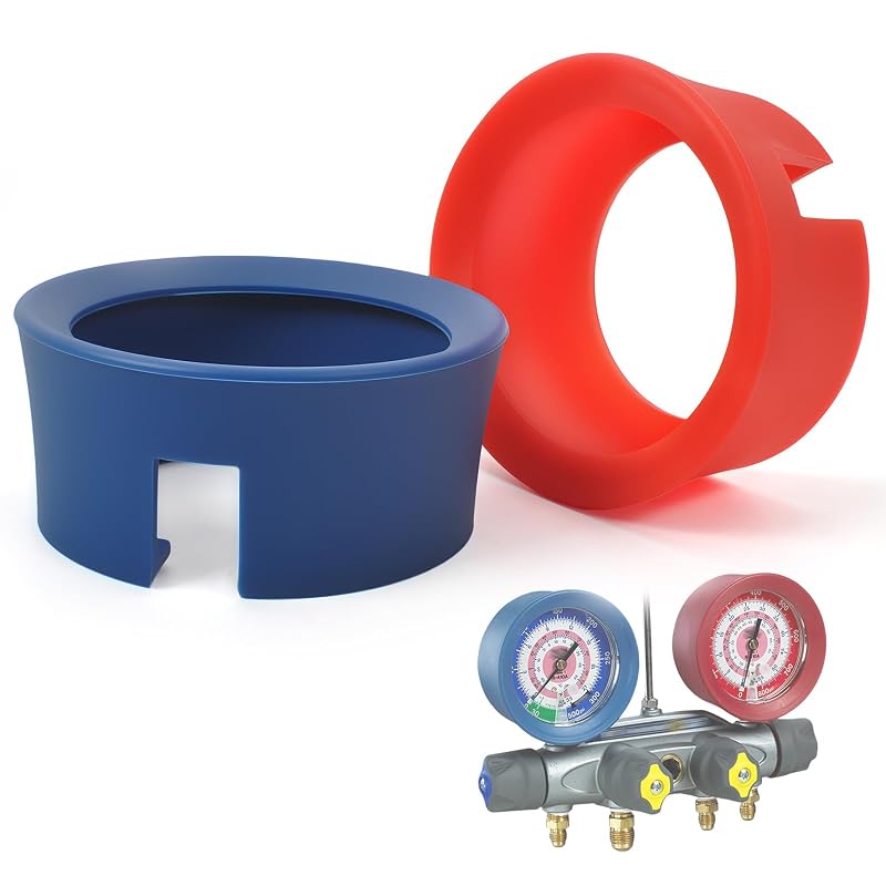 Capas Protetoras de Borracha para Manômetros HVAC Aigemsi 49190 Compatíveis com Yellow Jacket JB Series de 7,9 cm