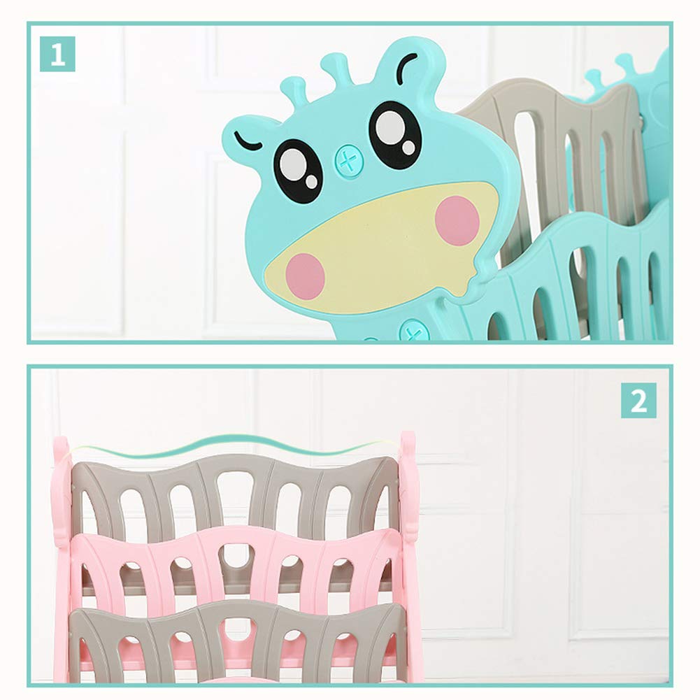 Scaffale per Bambini Giraffa dei Cartoni Animati, Scaffale Leggero, Espositore per Libri D'asilo, Libreria per Bambini Pink