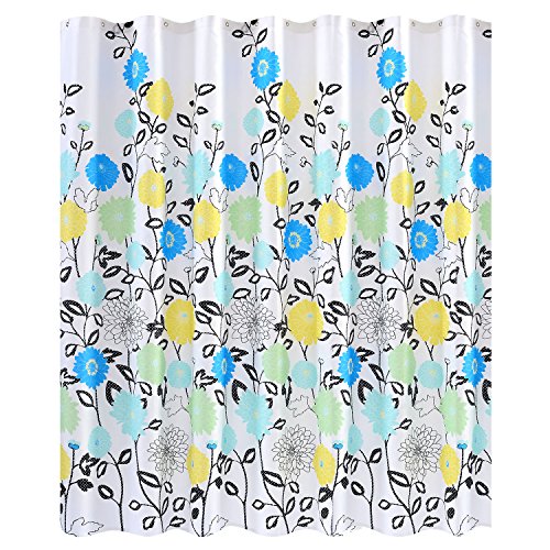 Wimaha Latest Floral Fabric Shower Curtain Mildew Resistant Standard Waterproof Bath Tub Shower Curtain Water Repellent Antibacterial Shower Curtain Liner for Bathroom 72W x 72L Wimaha Latest Floral Fabric Shower Curtain Mildew Resistant Standard Waterproof Bath Tub Shower Curtain Water Repellent Antibacterial Shower Curtain Liner for Bathroom 72W x 72L
