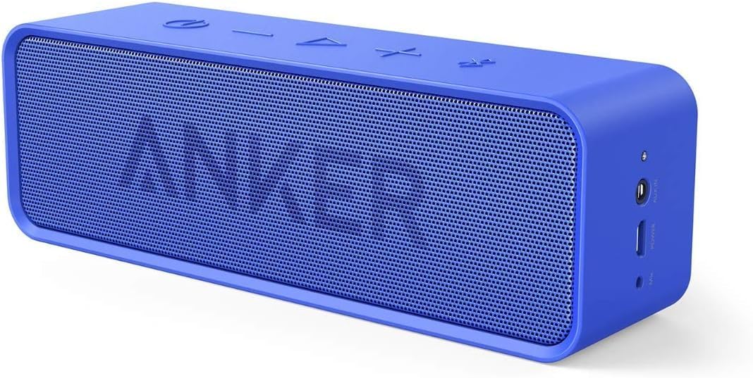 Anker Soundcore Portable Bluetooth Speaker - Ideal for Travel, 24-Hour Playtime, 66-Feet Range, Dual-Driver, Portable Wireless Speaker，Superior Sound, Low Distortion, Built-in Mic -BlueAnker Soundcore Portable Bluetooth Speaker - Ideal…