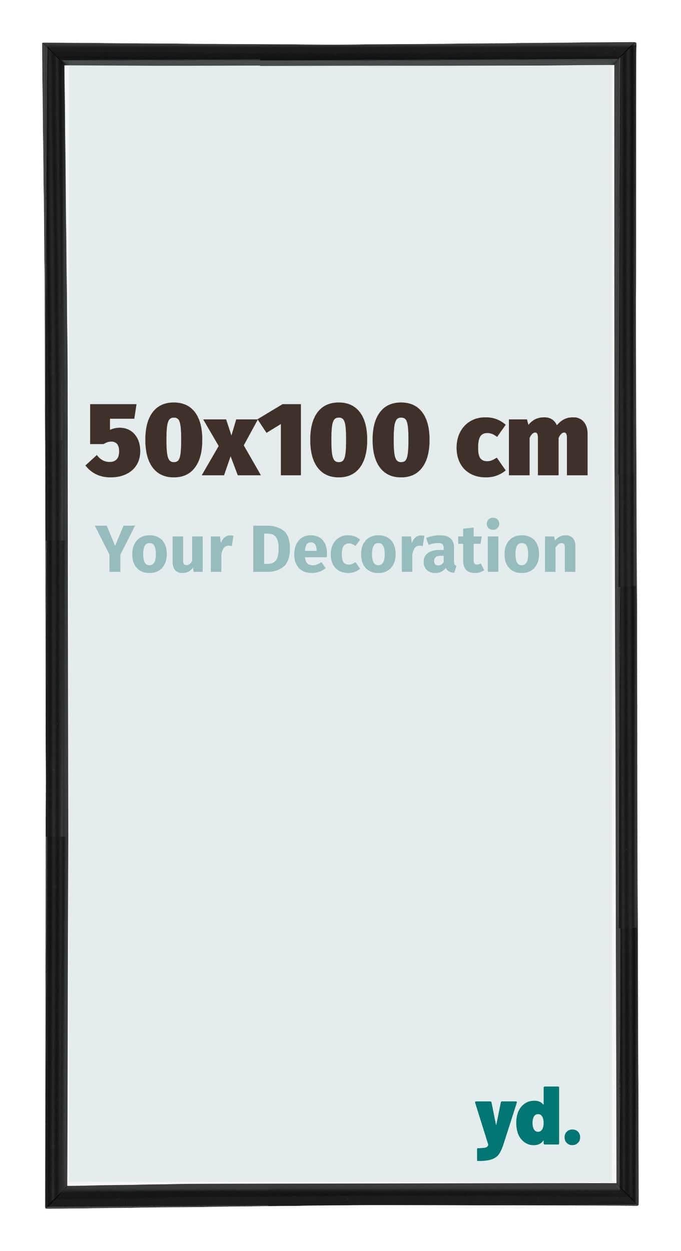 Your Decoration - Picture Frame 50x100 cm - Black Matte - Decorative Wall Frame in Plastic with Antireflection - Frame 50x100 - Annecy