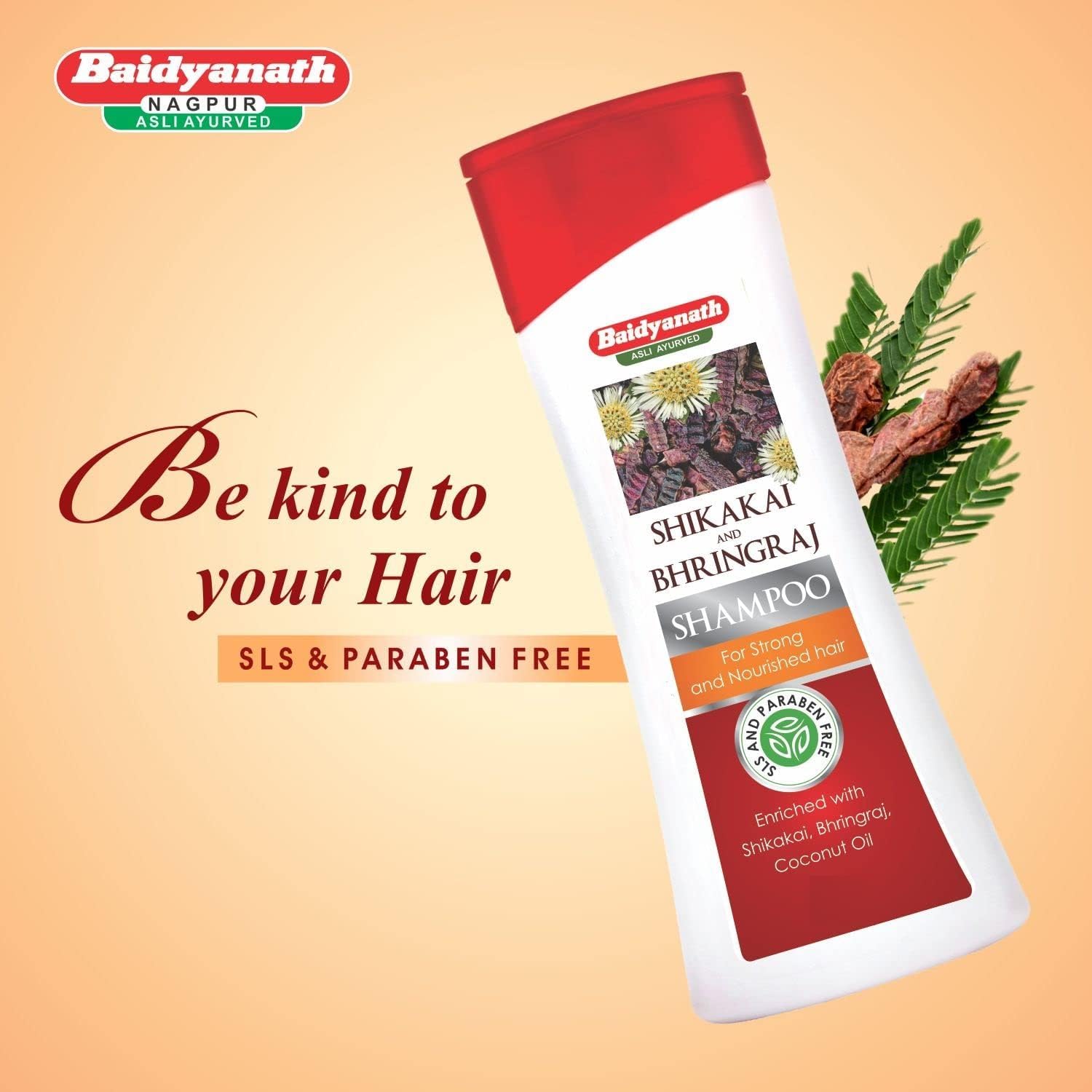 Baidyanath Asli Ayurved Shikakai and Bhringraj Nourishing Shampoo I Hair Strong Shampoo I Coconut Oil I 450 Ml - Sulfate & Paraben Free — Amazon image 3