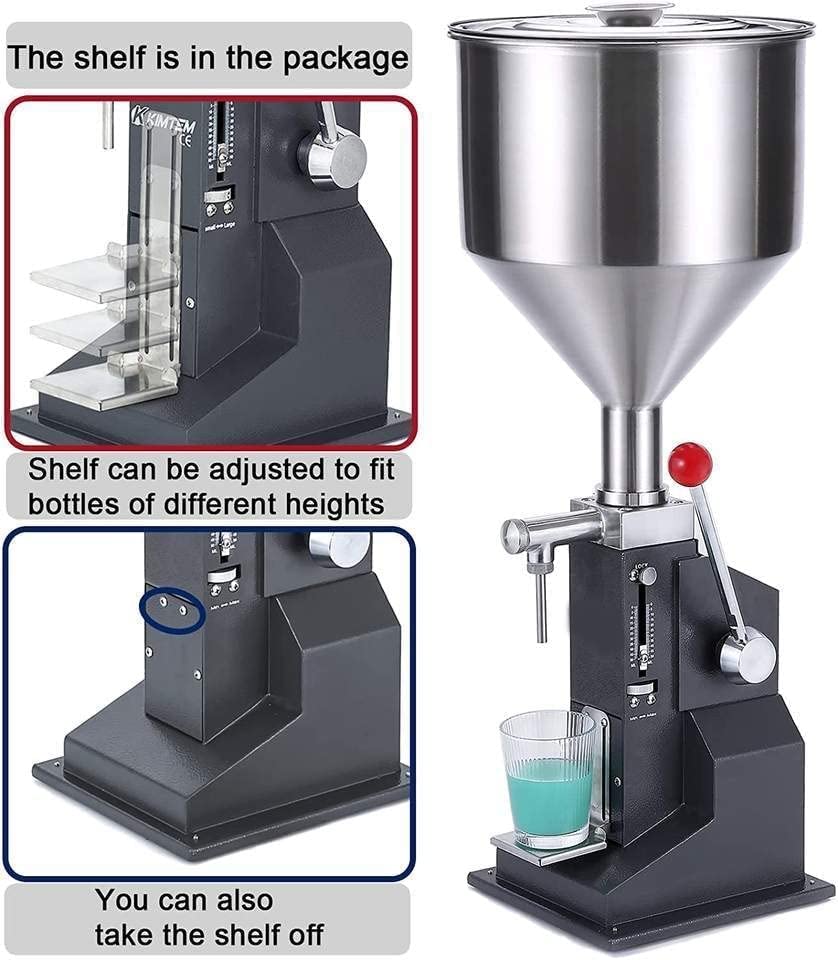 TREEYX Filling Machine 5-60ml Bottle Filling Machine Manual Liquid Filling Machine Stainless Steel Filler Machine for Cosmetic Cream — view 6