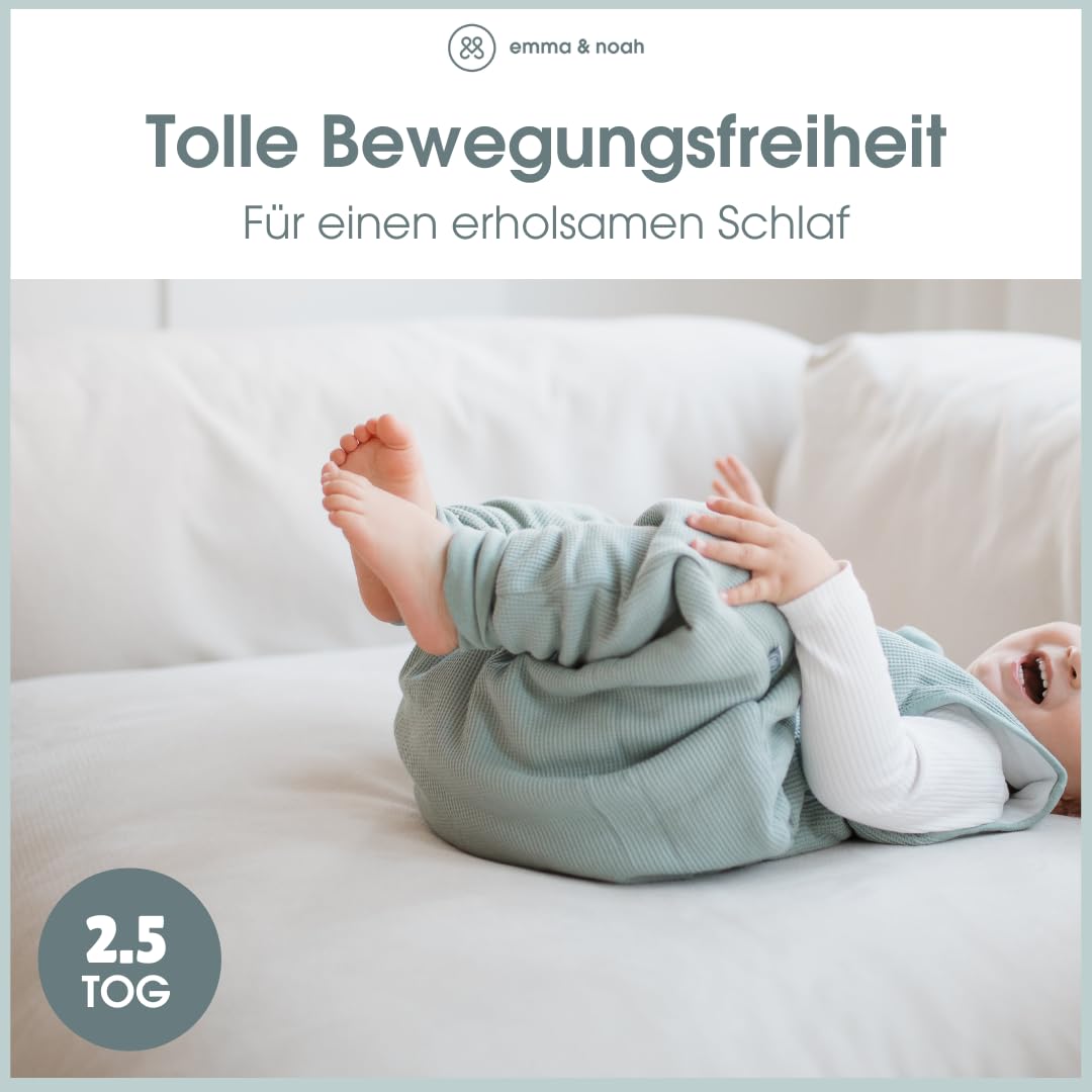 emma & noah Baby Schlafsack mit Fen 2.5 TOG, Strampelsack fr den Herbst  und Winter, Bio-Baumwolle, OEKO-TEX Zertifiziert, Kuscheliger Schlafsack  fr Neugeborere (Blume Berry, 70 cm) : Amazon.de: Baby