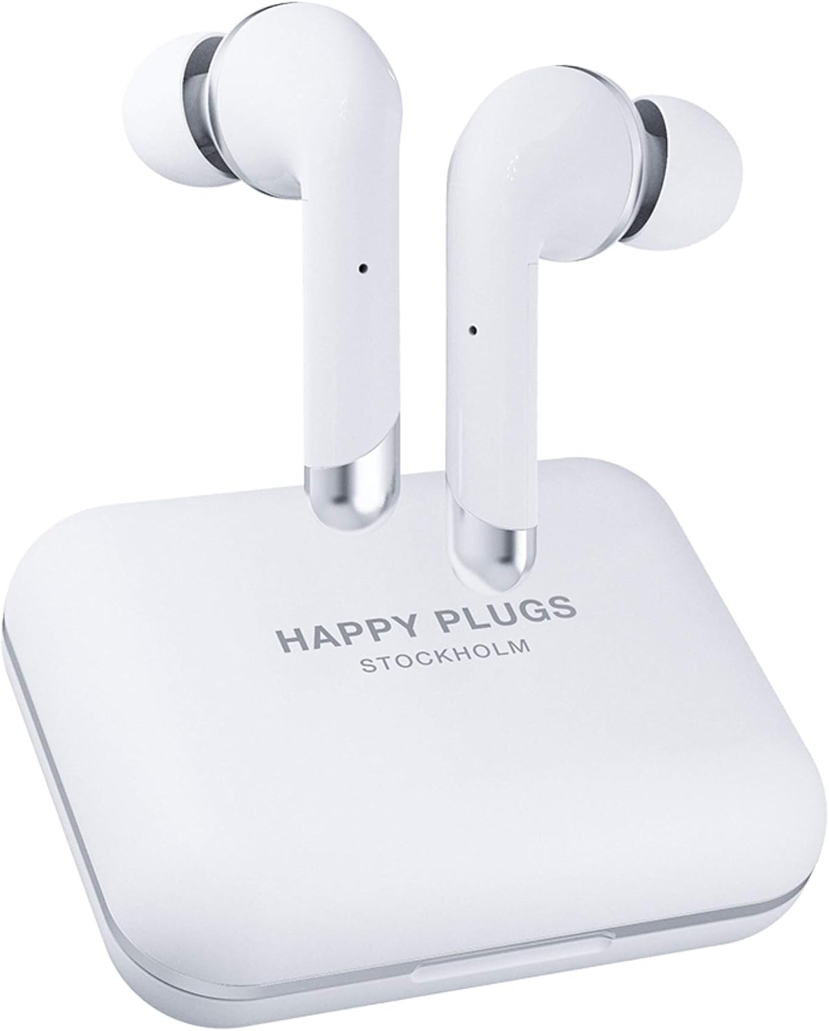 Happy Plugs Air 1 Plus in-Ear - Auricolare Senza Fili - True Wireless - 100  Db - Resistente al Sudore - Batteria 30 mAh in Ogni Auricolare - Batteria  450 mAh nella Custodia di Ricarica - Bianco : Amazon.it: Elettronica