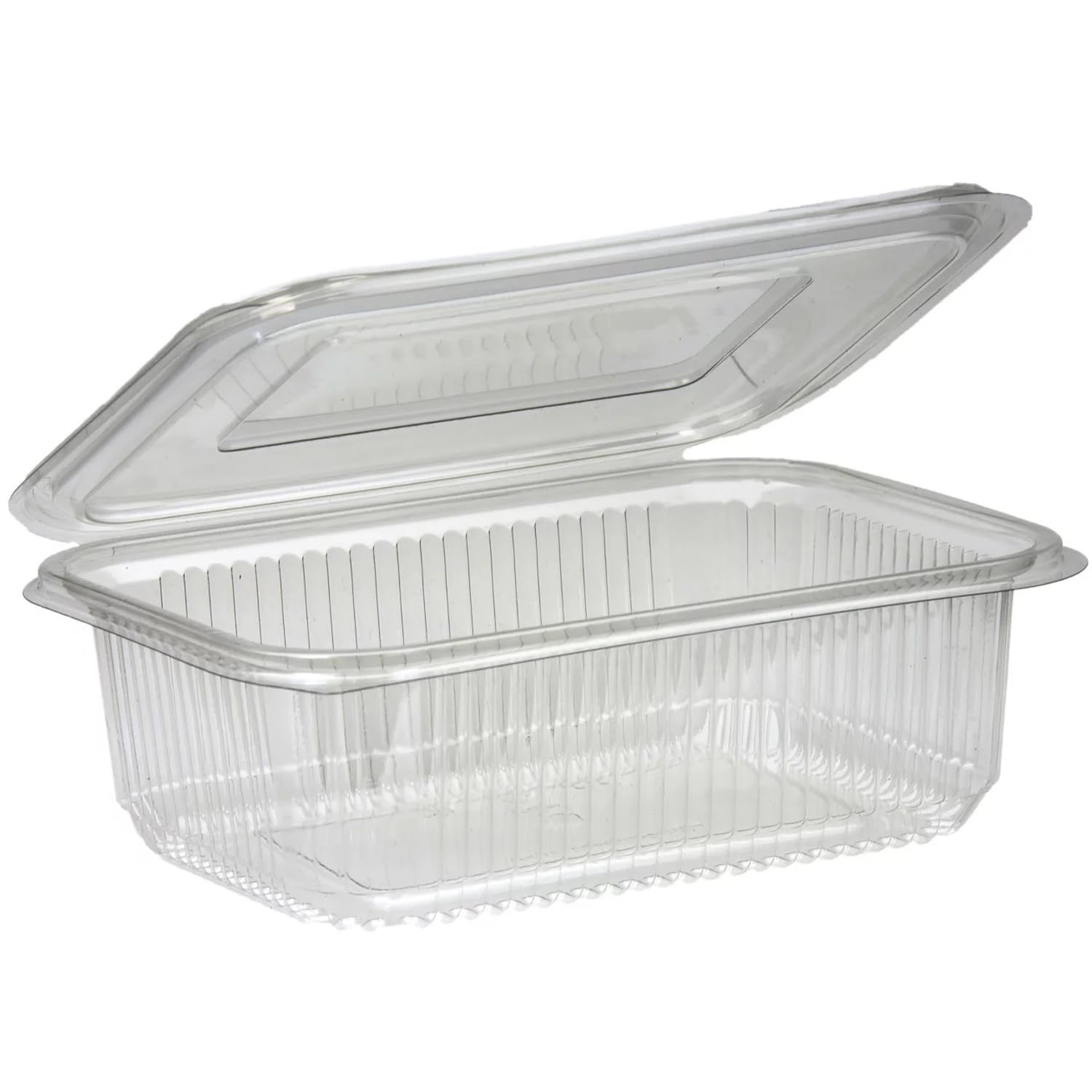 Mega Packaging 400 Pack Clear Plastic Hinged Take Out Containers Clamshell Food Cake Containers with Lids - Best for Dessert, Cakes, Cookies, Salads, Pasta, Sandwiches - Re-usable (1000cc)